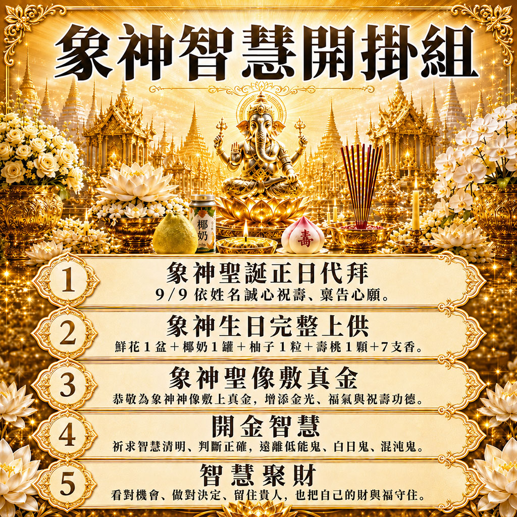 泰幸福-【象神聖誕代拜祝壽】象神智慧開掛組