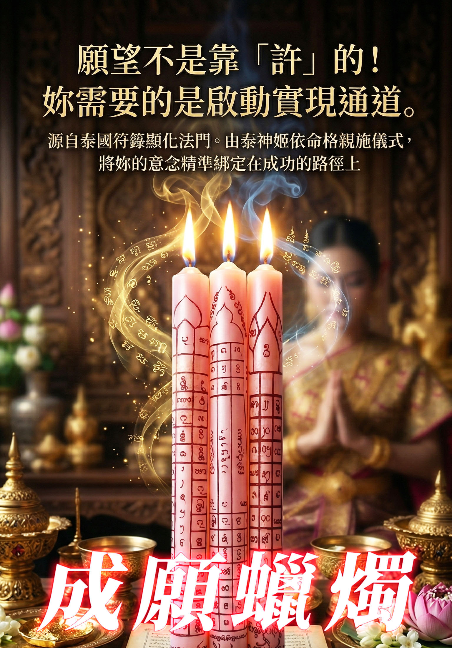 成願蠟燭▲心想事成