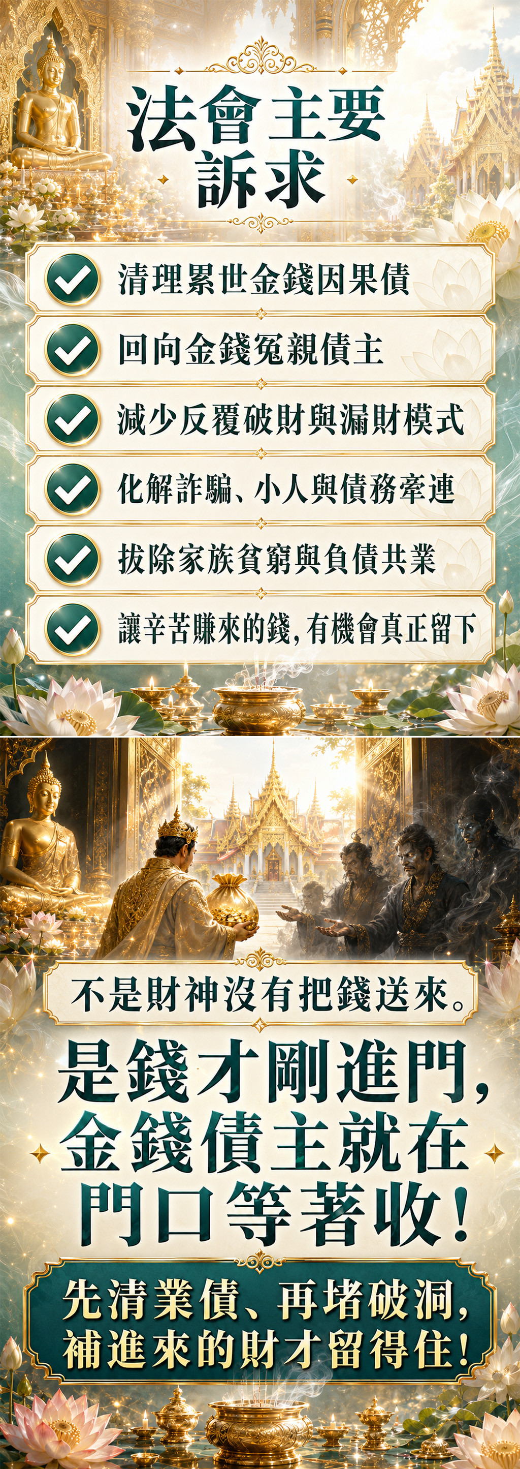 泰幸福-【塔拱寺百年】累世窮根拔除大法會 產品說明