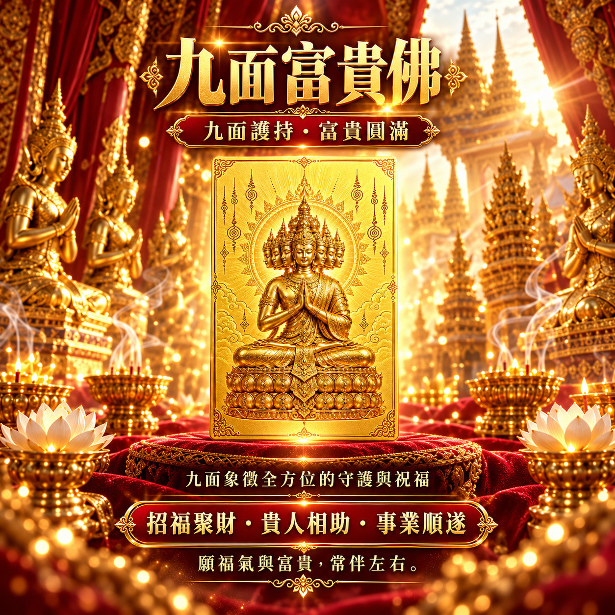 開運NOW-2027九面富貴佛金卡-預購