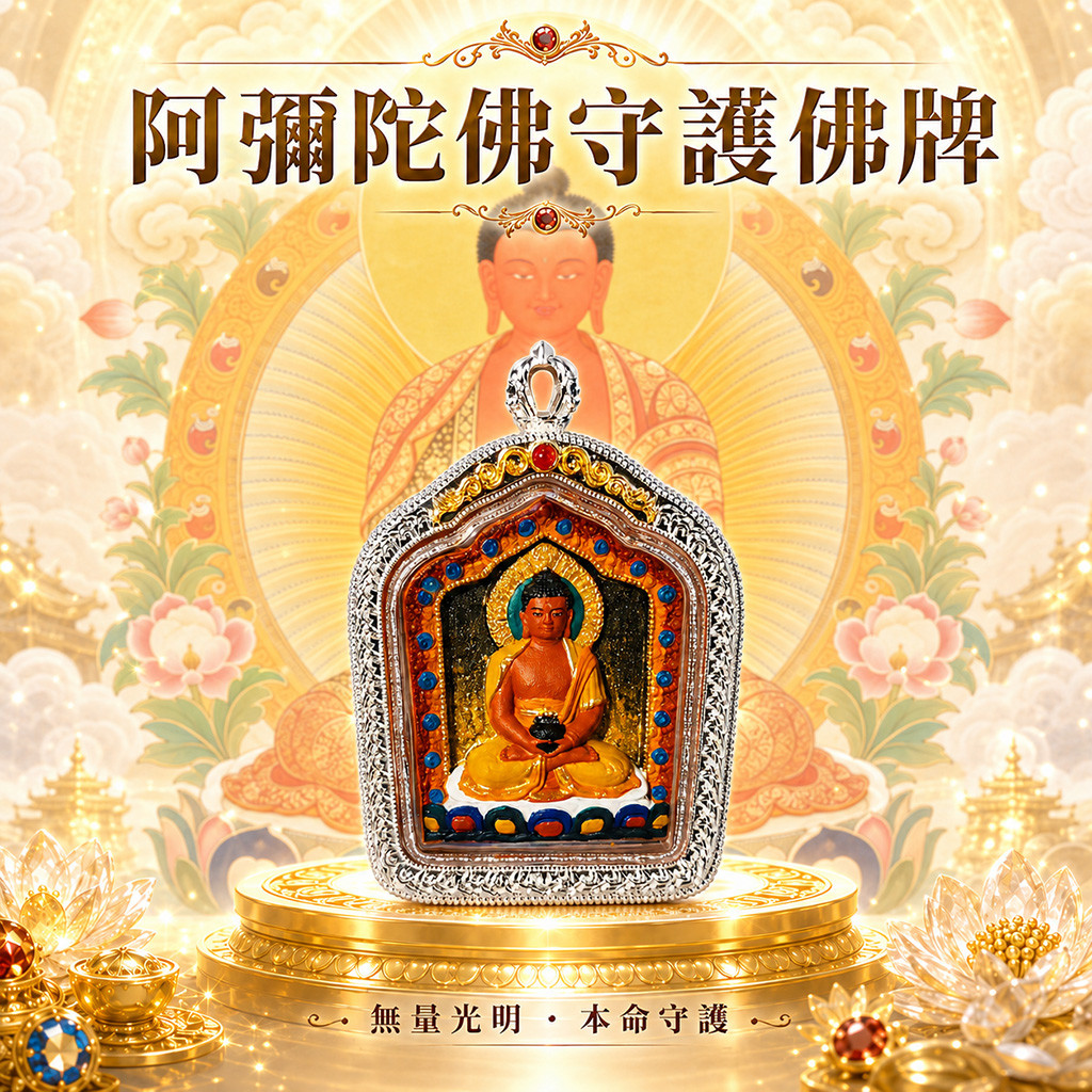 開運NOW-【開運珍藏】阿彌陀佛守護佛牌-預購