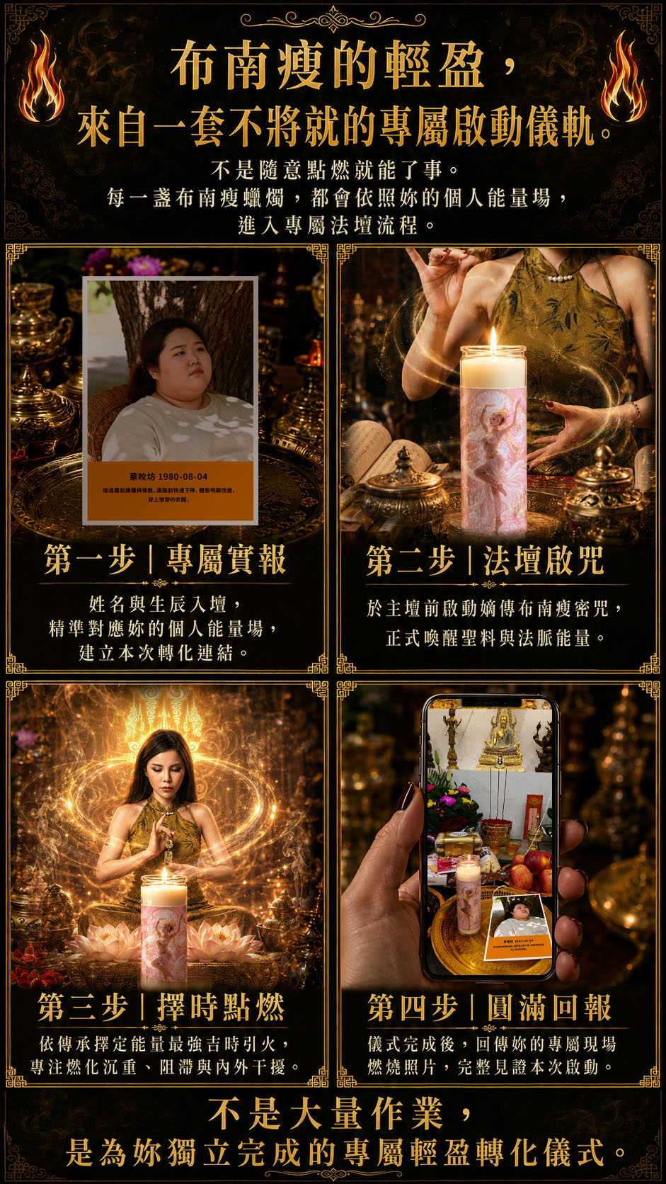 開運NOW-【全球獨家】七神護持布南瘦女神蠟燭 產品說明