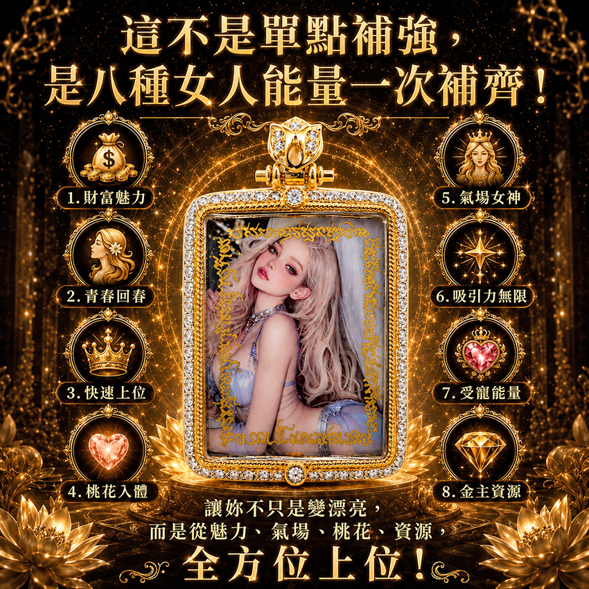 開運NOW-【女王氣場】上位女神佛牌-預購