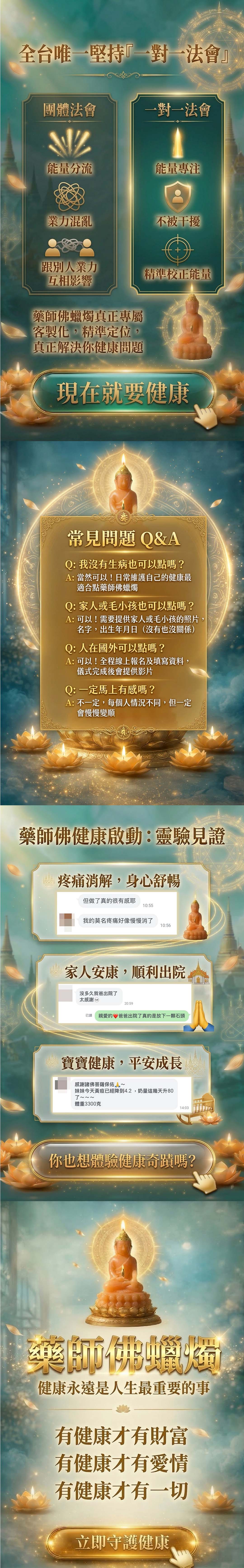 泰幸福-【星期六】丙申月・泰流月-永保安康轉運術＋藥師佛法燭 產品說明