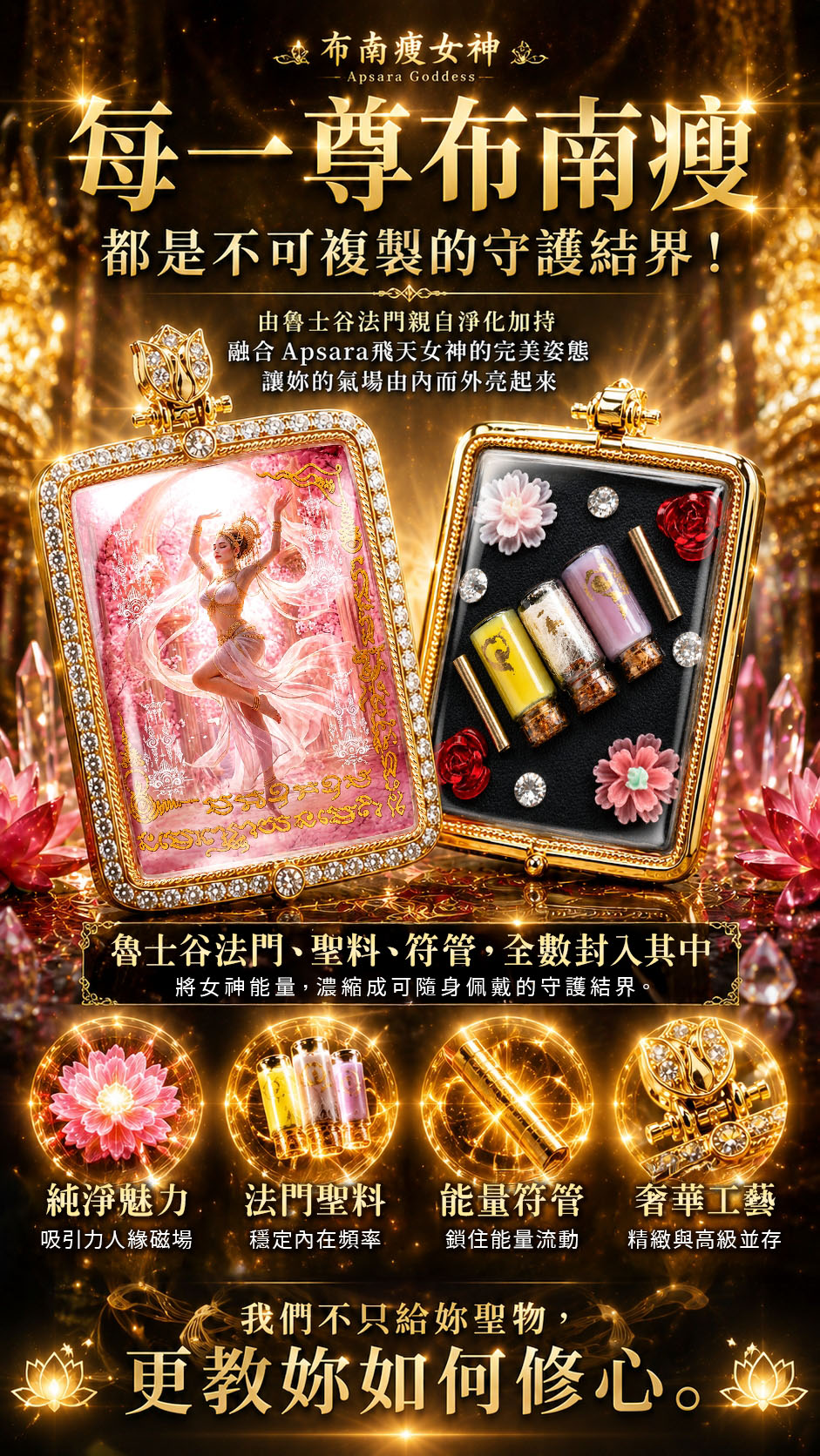 泰幸福-【七大神力終極女神】布南瘦女神佛牌 產品說明