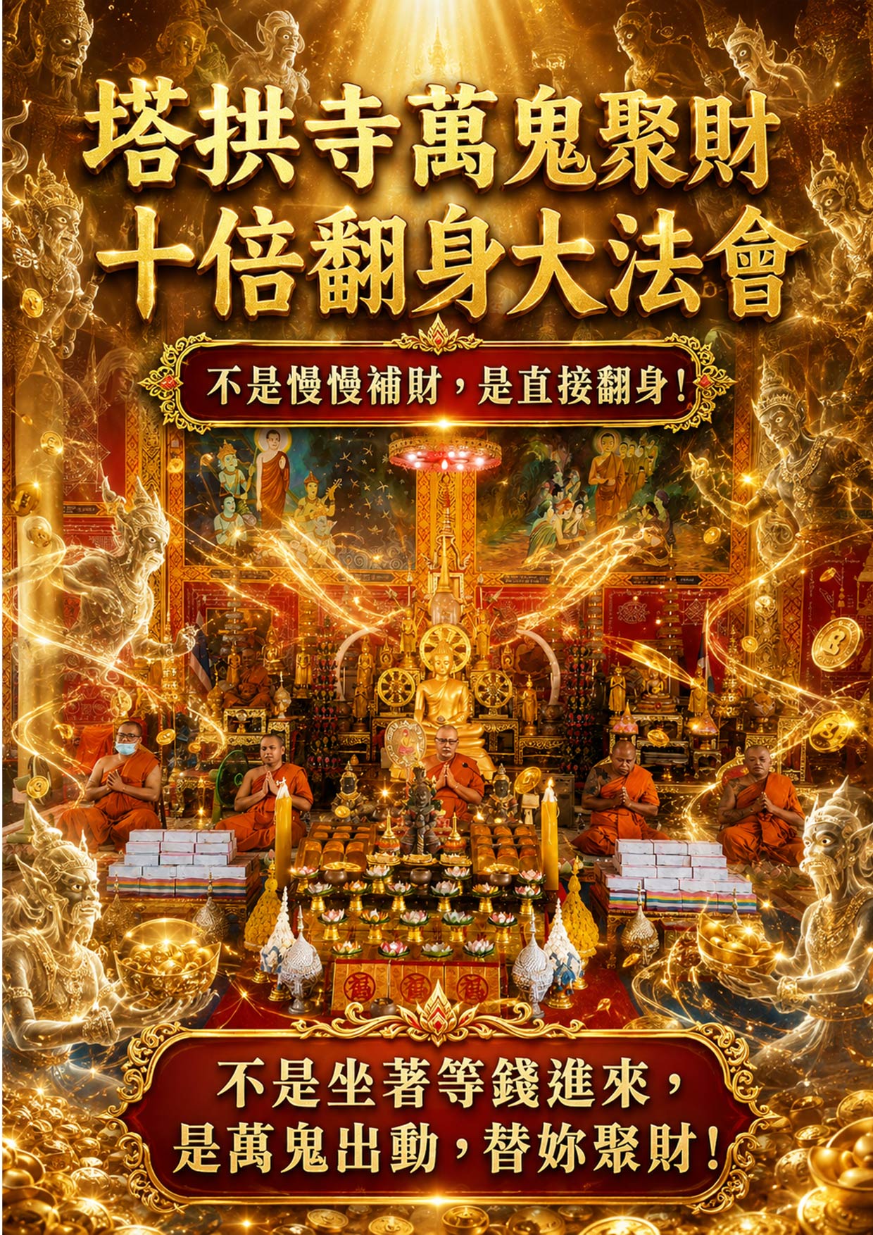 開運NOW-【萬鬼納富】塔拱寺萬鬼聚財・十倍翻身大法會 產品說明