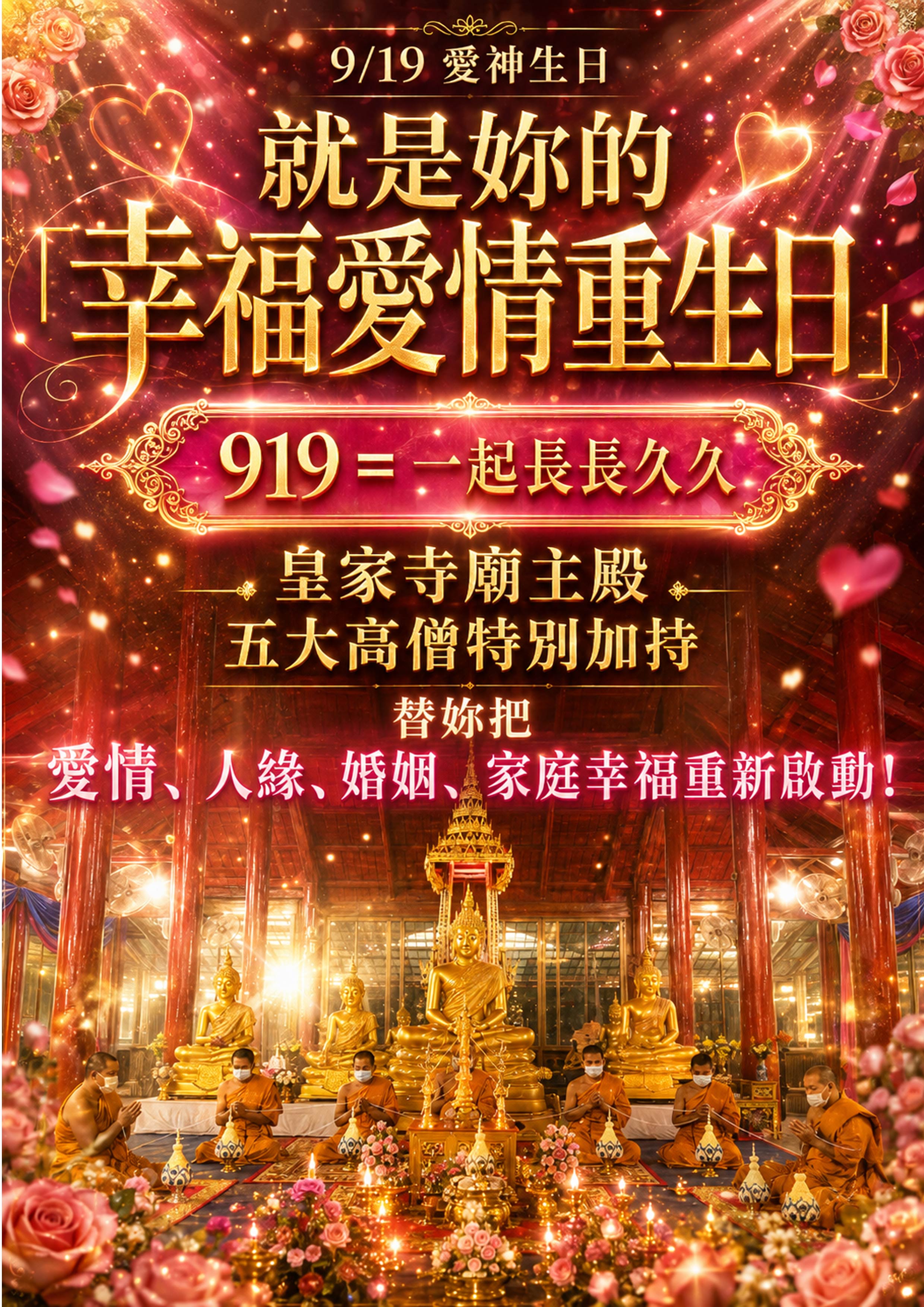 泰幸福-【愛神聖誕】幸福愛情重生日法會VIP 產品說明