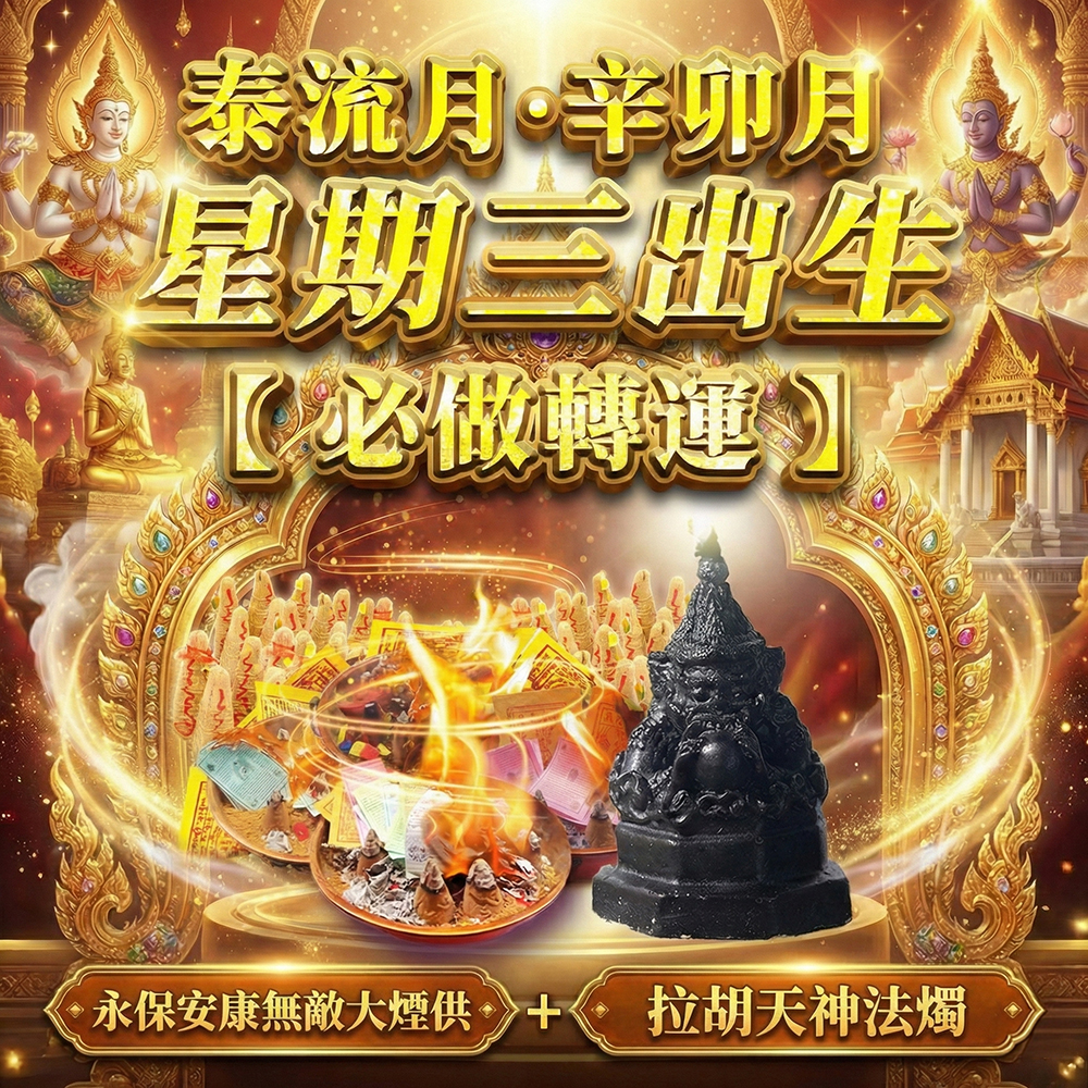 大辣天后宮-【星期三】泰流月・永保安康無敵大煙供_＋_拉胡天神法燭