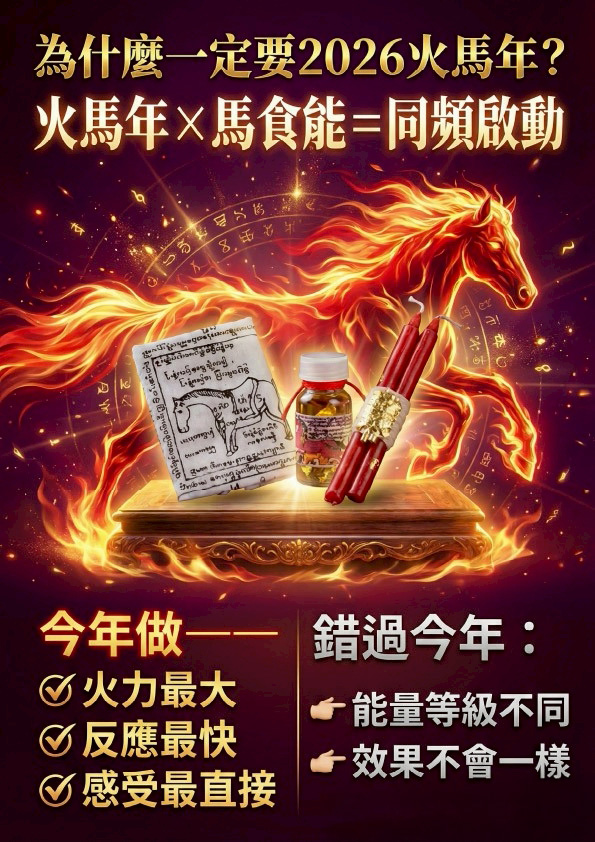 開運NOW-【馬上發春】火馬年限定・紅火馬食能 產品說明