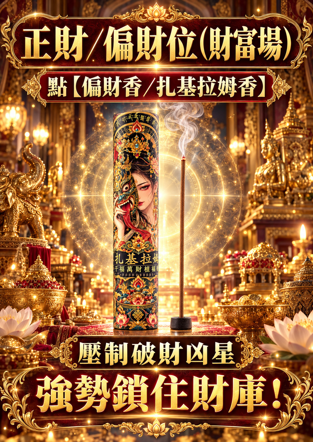 泰幸福-【好運香隨】扎基拉姆・千福萬財植福香(預購) 產品說明