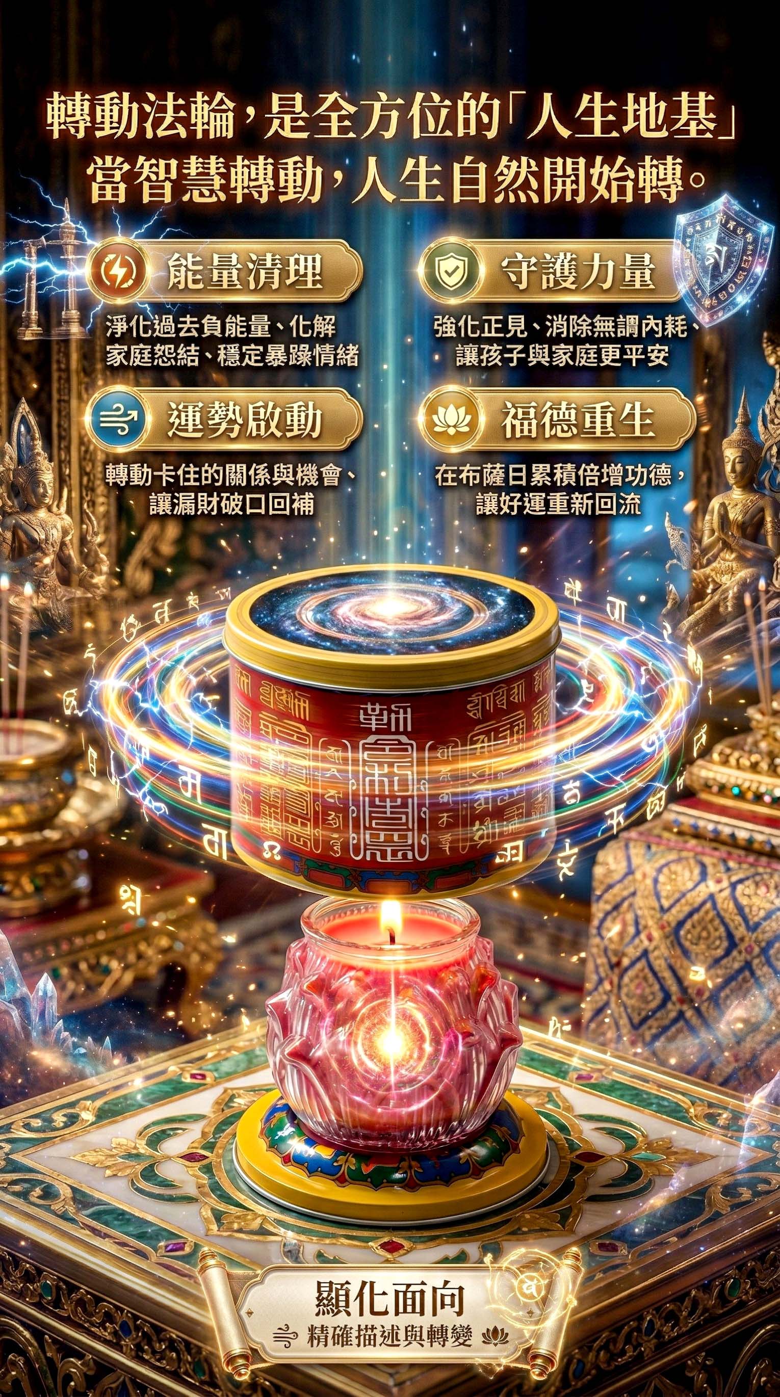 開運NOW-馬上有功德・火轉經輪 產品說明