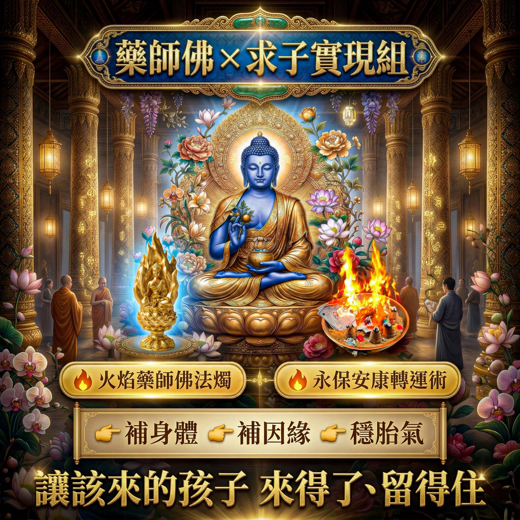 大辣天后宮-火焰藥師佛ｘ求子實現組＿