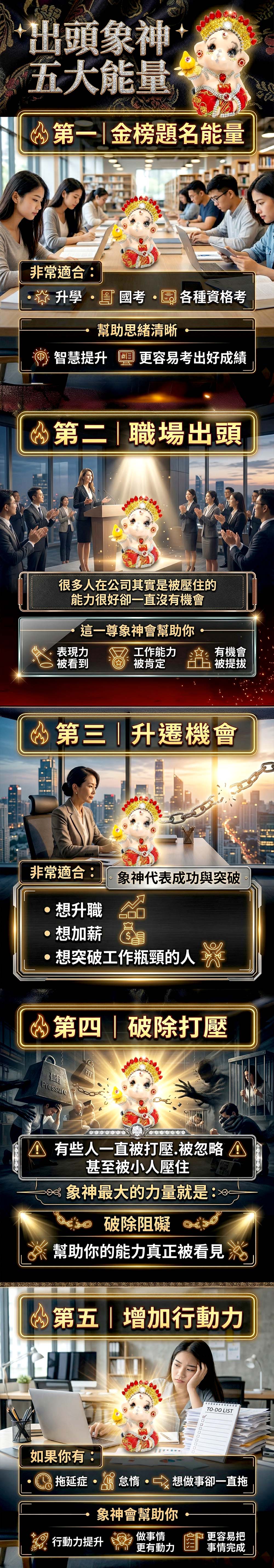 開運NOW-【預購】《有出頭》限量版象神供奉尊(紅) 產品說明