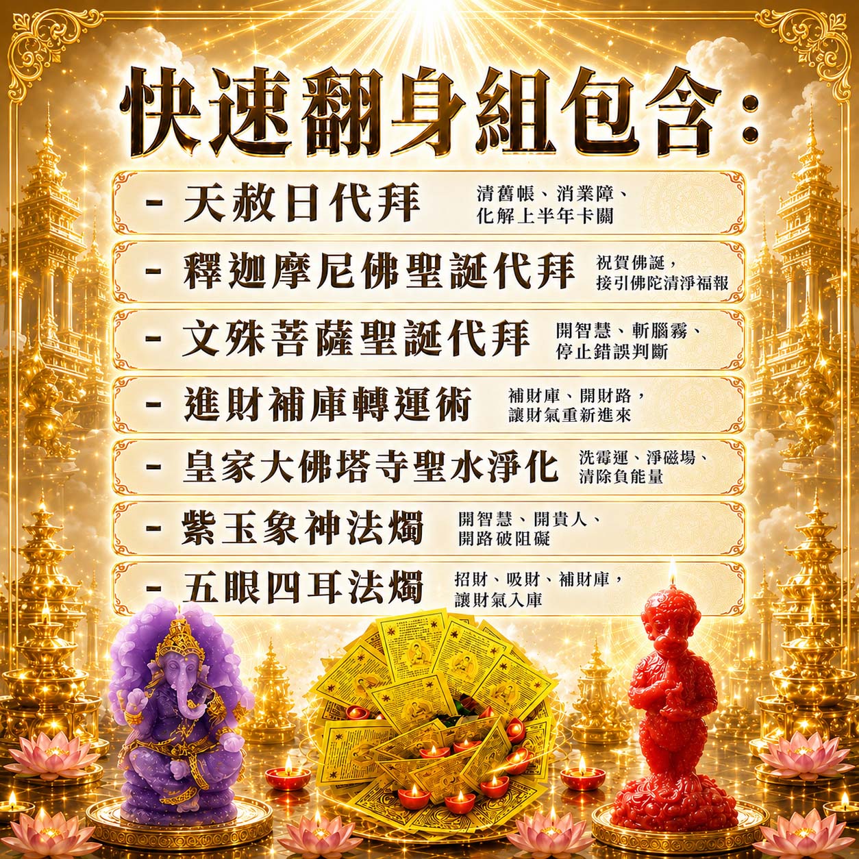 開運NOW-【天赦日翻身大禮包】快速翻身組 _