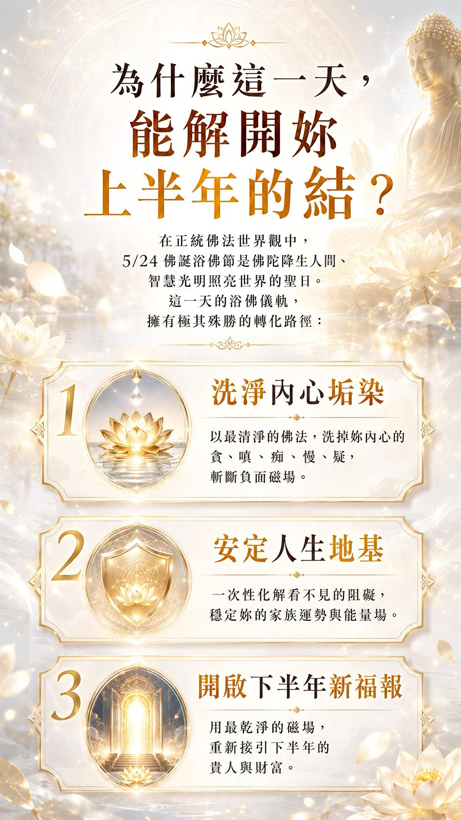 泰幸福-2026佛誕浴佛節|洗淨霉運,迎接新福報 產品說明