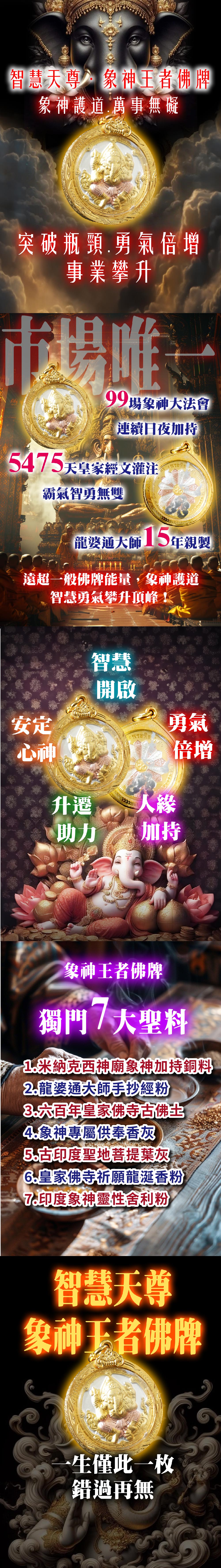 開運NOW-【直播限定】象神金榜題名智慧天尊組 產品說明