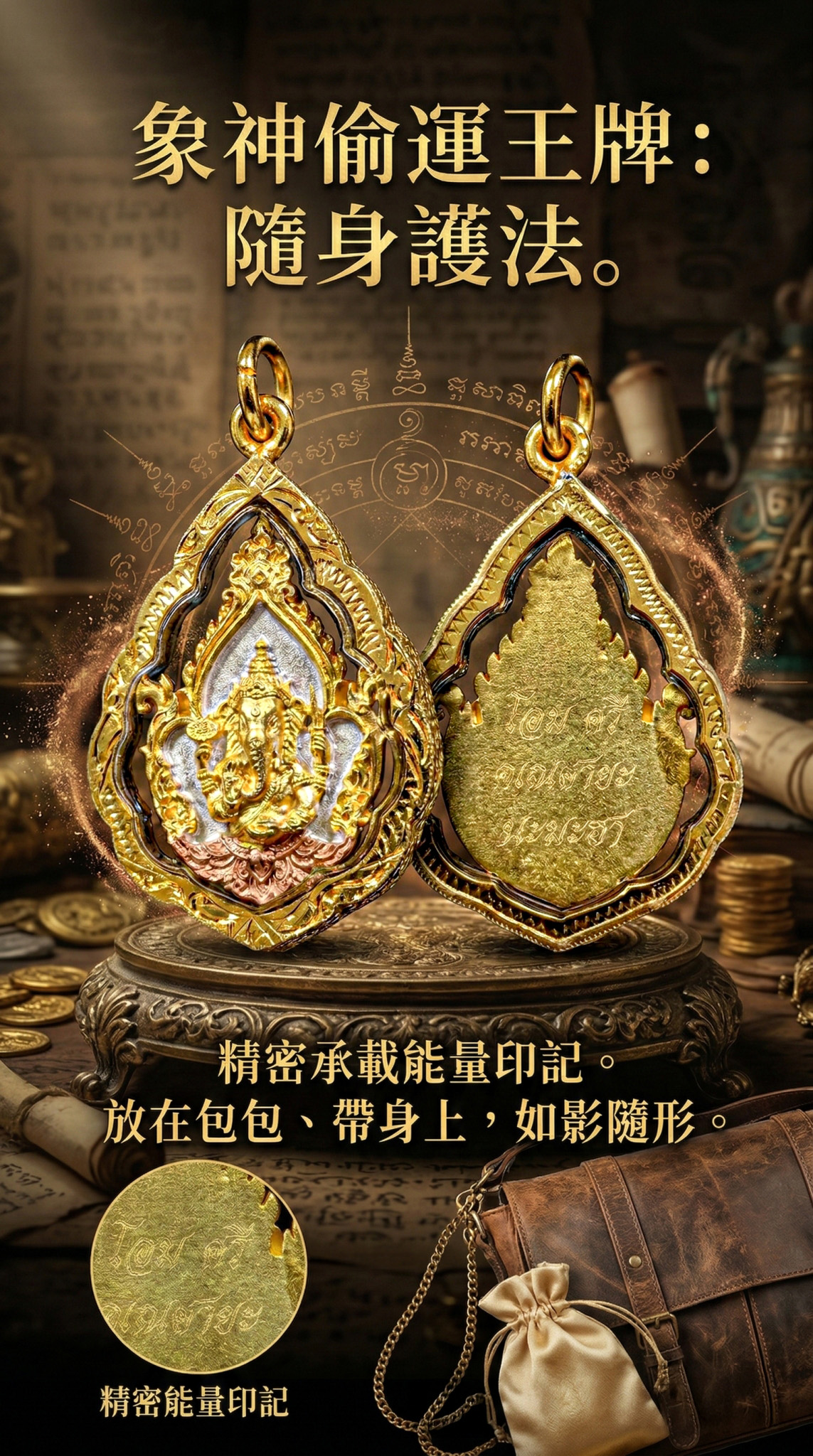 大辣天后宮-【金榜翻身】象神偷運王牌送紫象錢看富貴象神蠟燭 產品說明