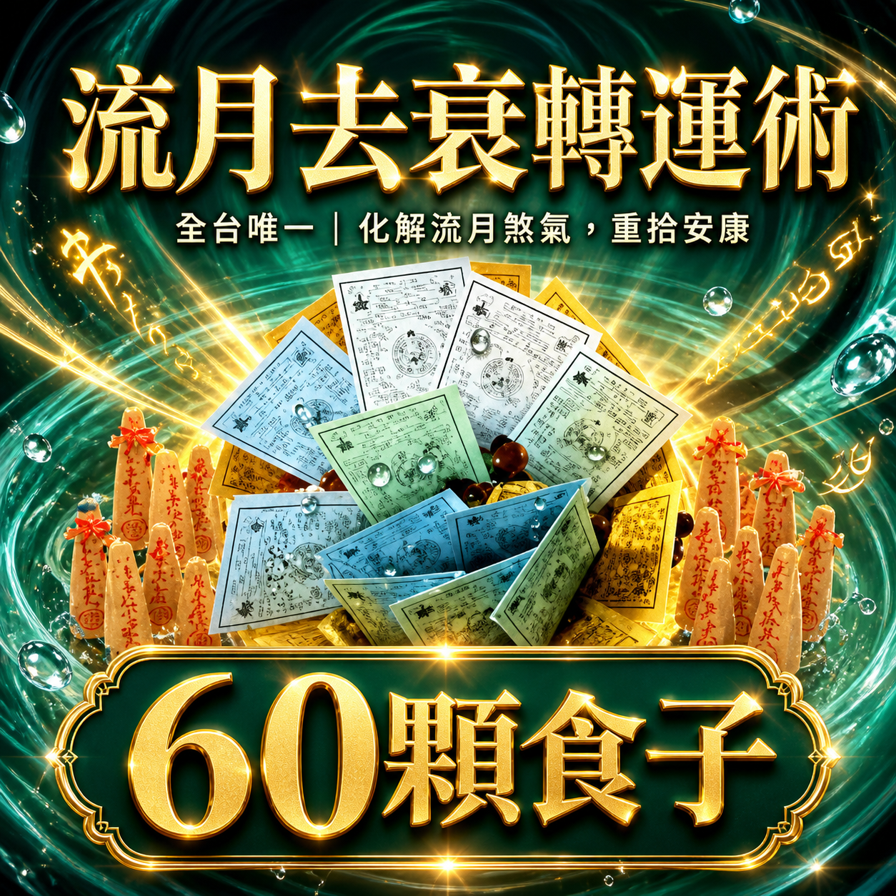 泰幸福-流月去衰轉運術-含60顆頂級煙供食子
