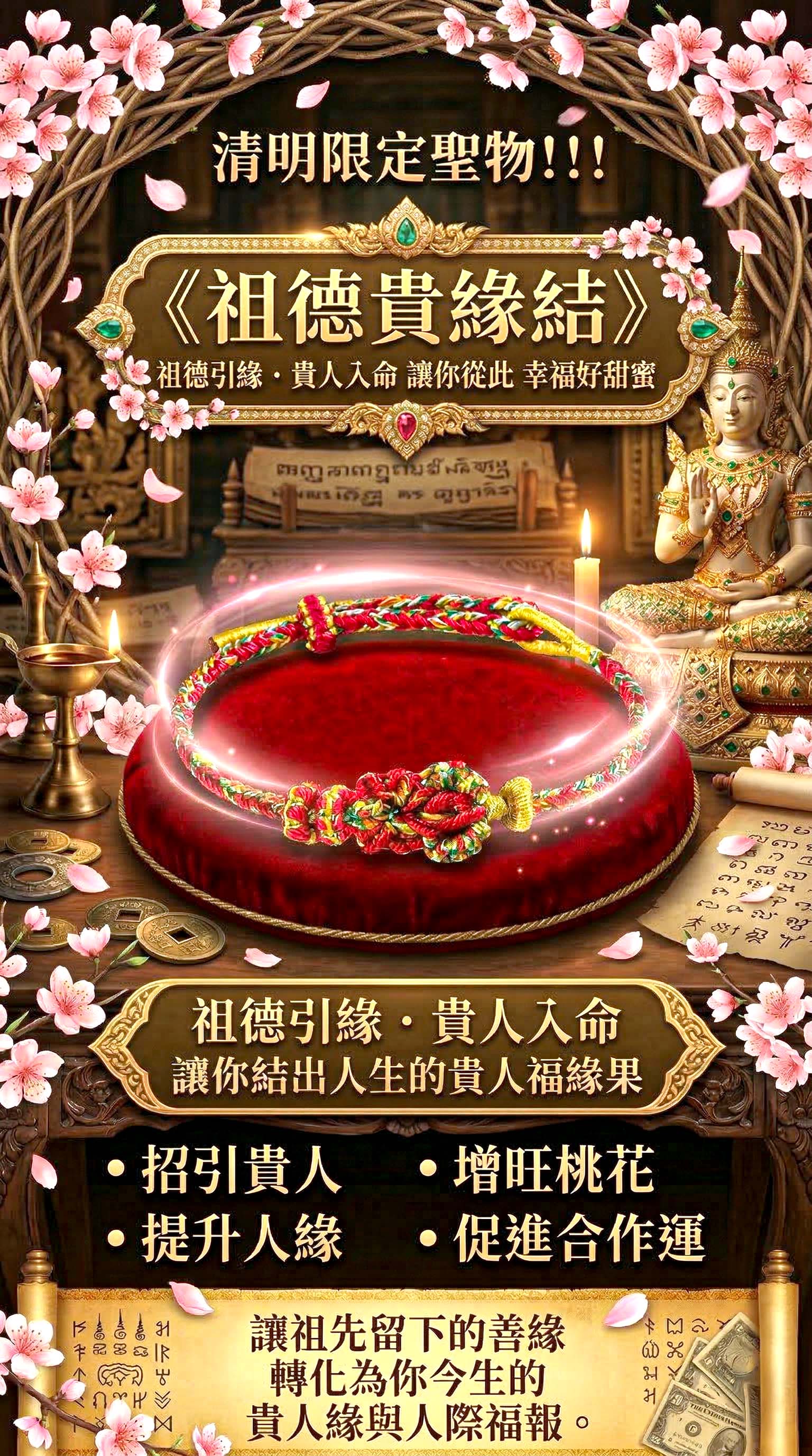 開運NOW-丙午年清明限定聖物《祖德承運結》 產品說明