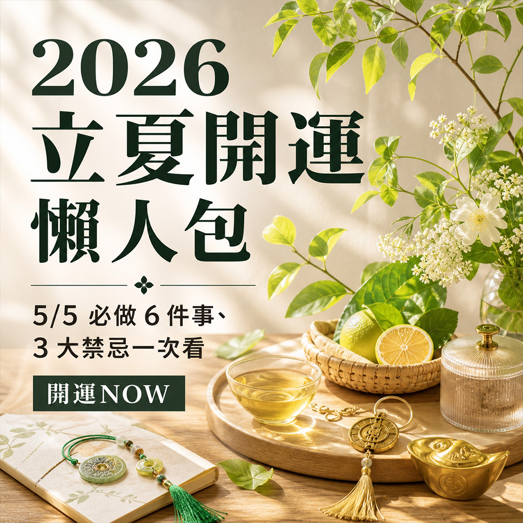 【泰好學】2026 立夏開運懶人包｜5/5 必做 6 件事、3 大禁忌一次看｜開運NOW