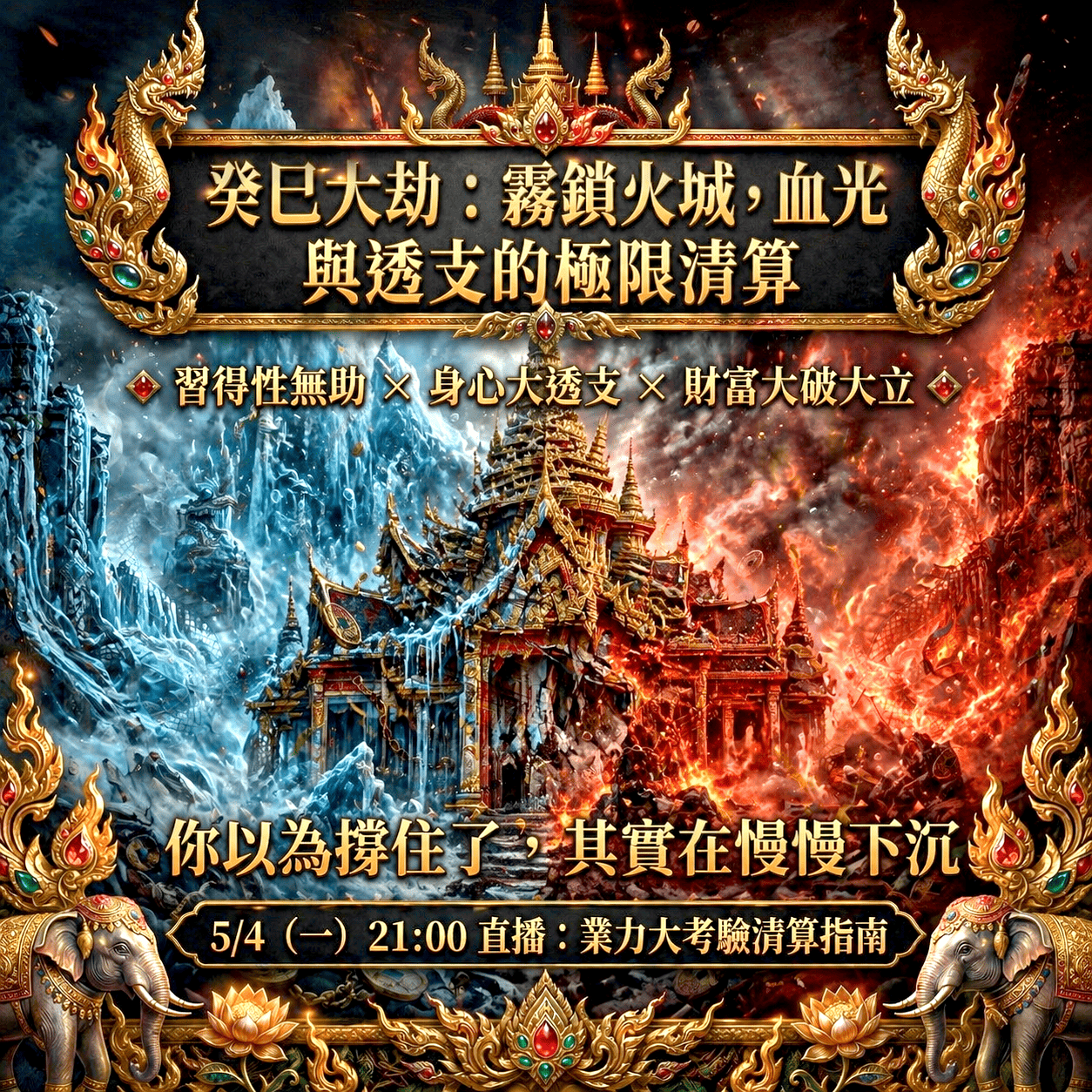 【泰好姐姐五月運勢快報】癸巳大劫：霧鎖火城，血光與透支的極限清算