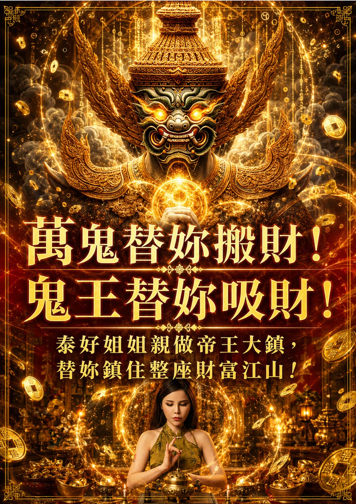 開運NOW-【萬鬼納富】帝王吸金・萬鬼朝財至尊組 產品說明