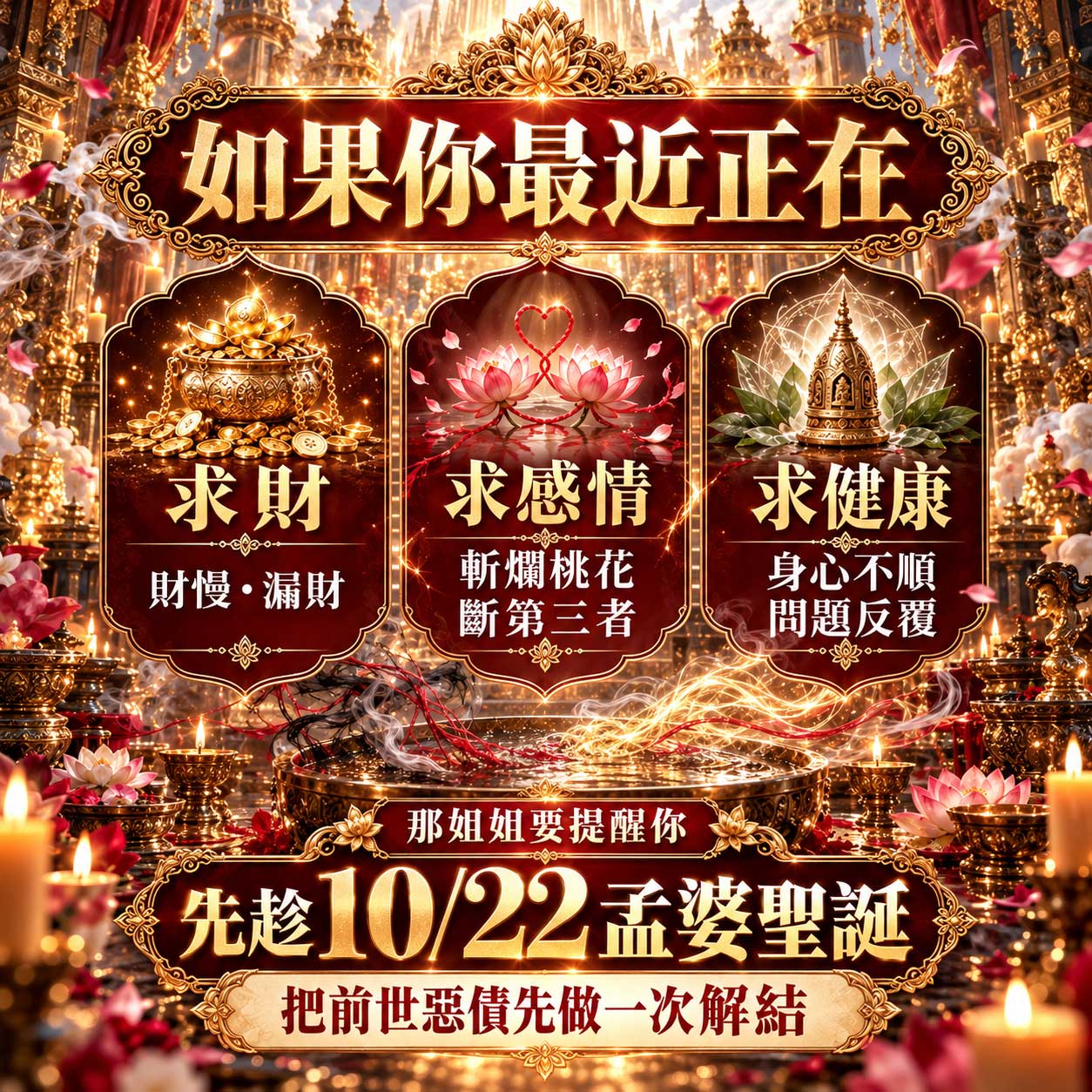 開運NOW-孟婆聖誕・前世五債解結法會(高階客製版)