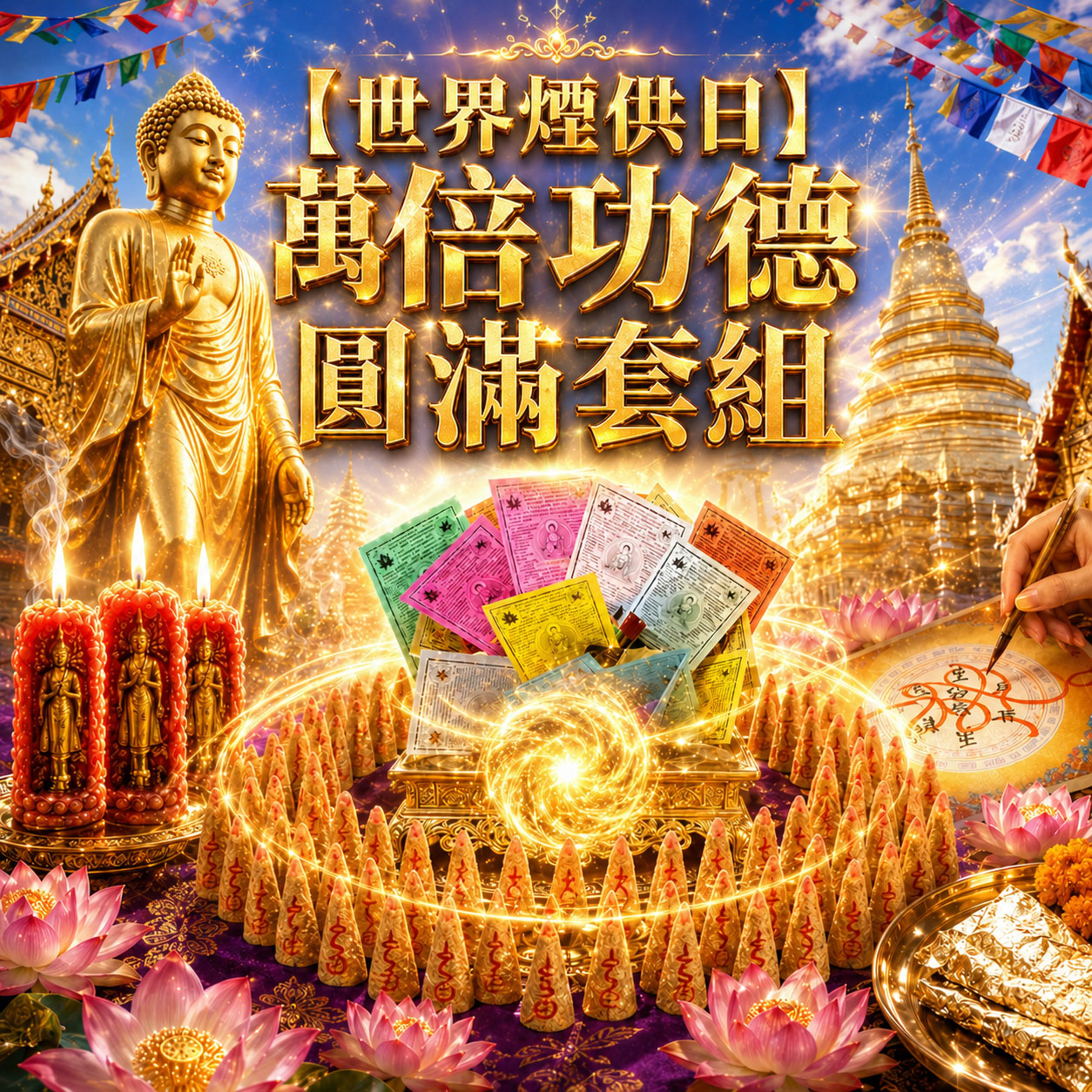 泰幸福-【世界煙供日】萬倍功德圓滿套組