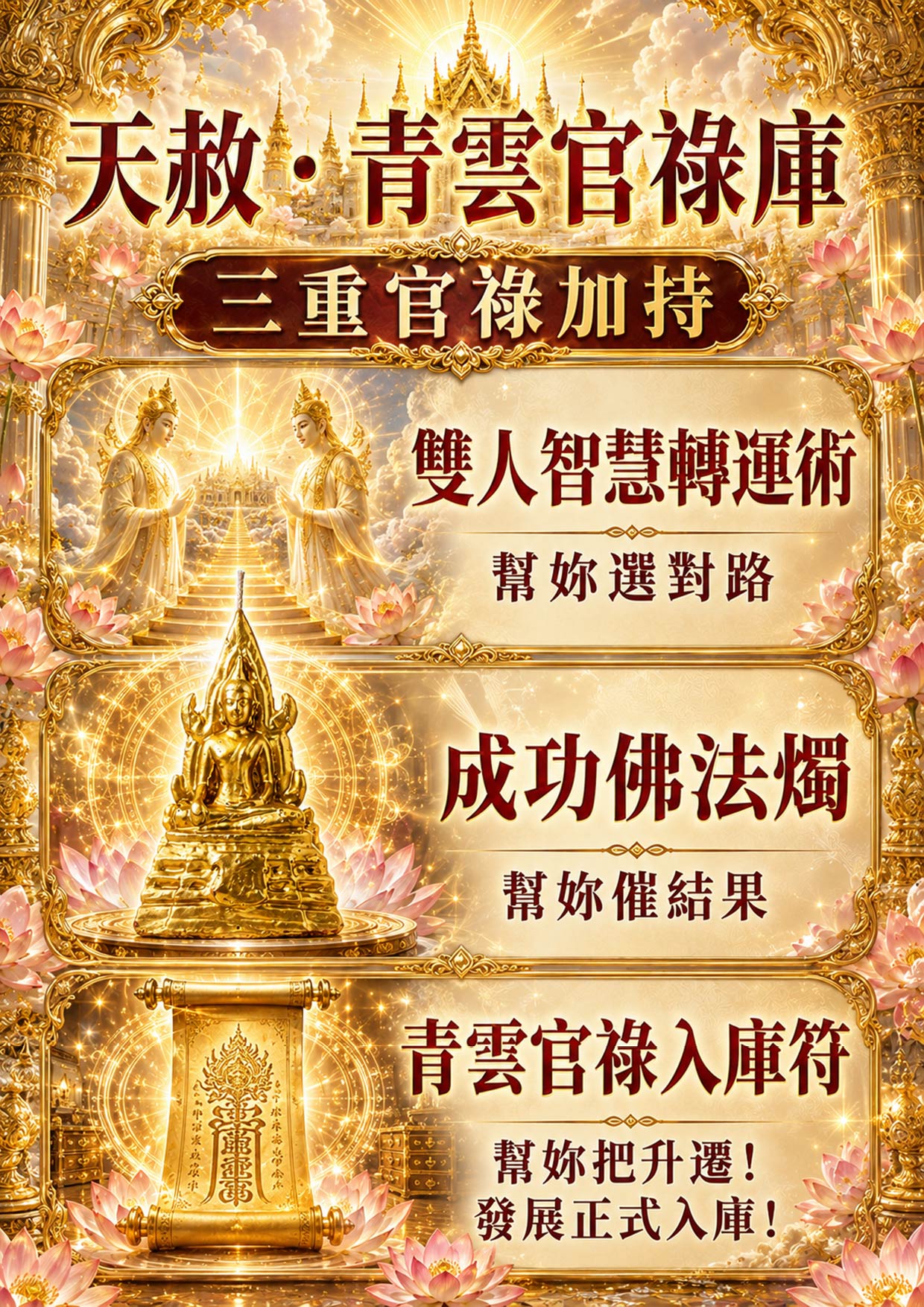 開運NOW-【天赦・青雲官祿庫】 產品說明