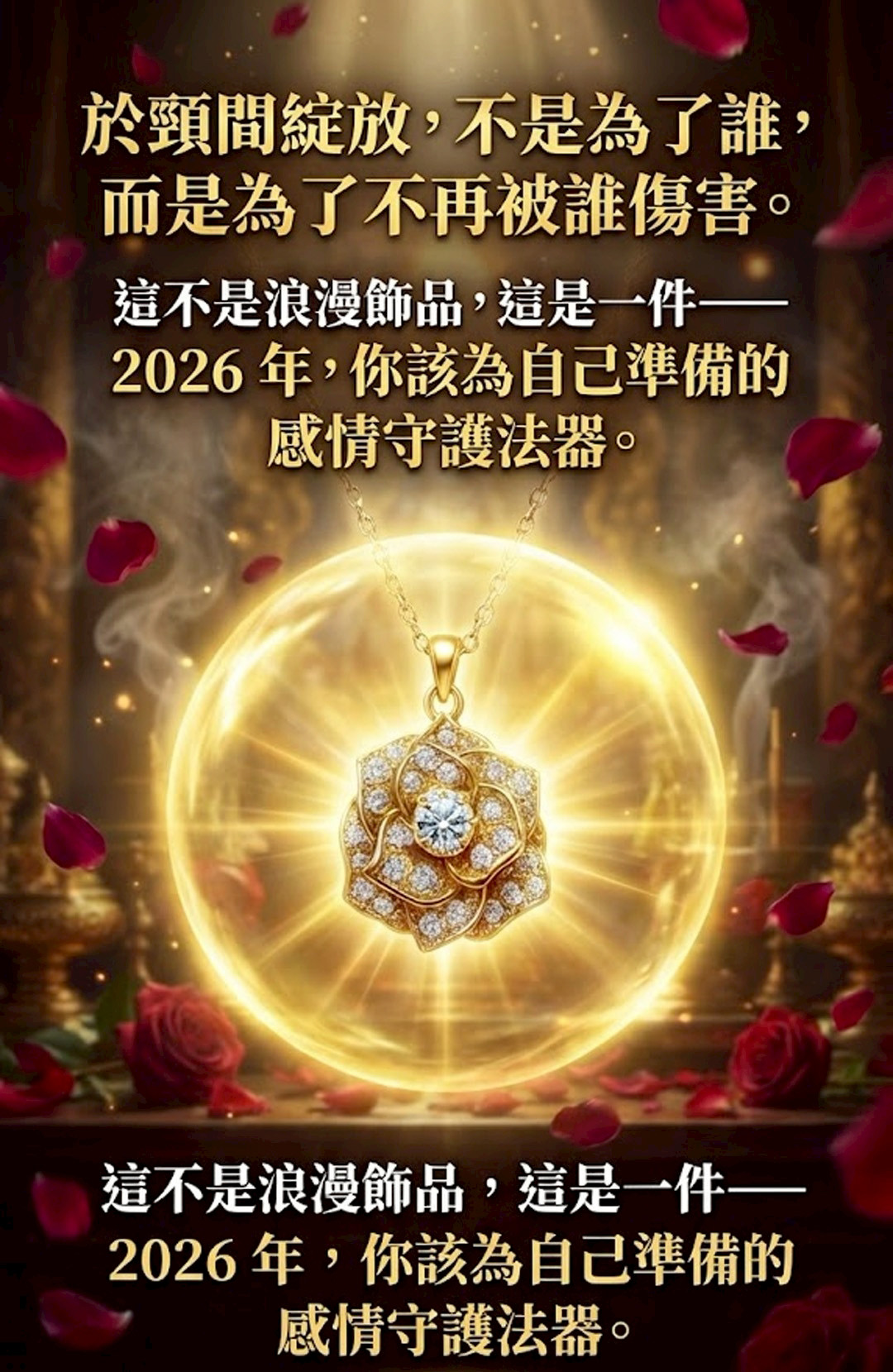 大辣天后宮-玫瑰破煞・2026 愛神守護項鍊 產品說明