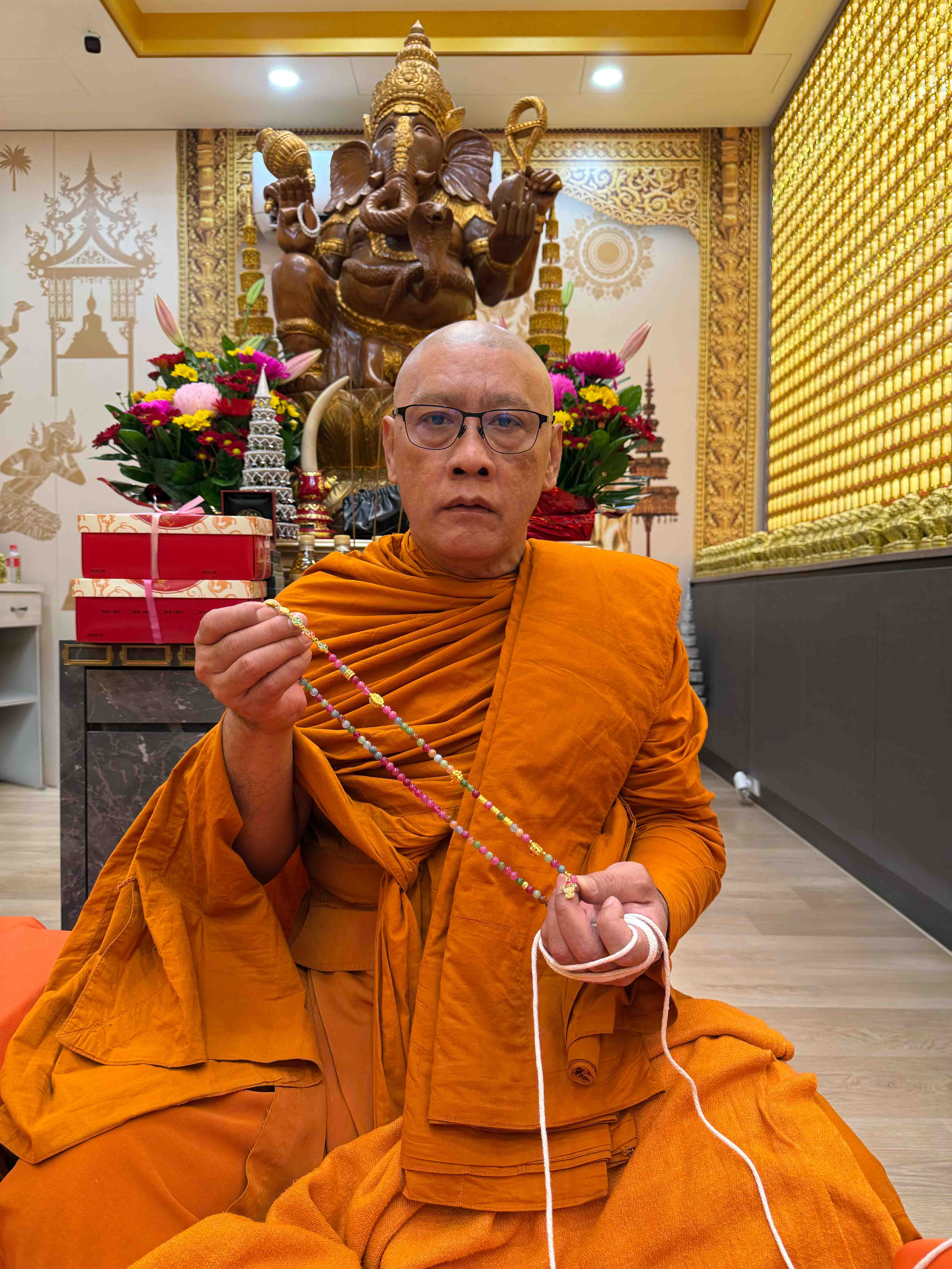 開運NOW-【萬彩聚財・高規碧璽五路富貴佛牌鍊】 產品說明