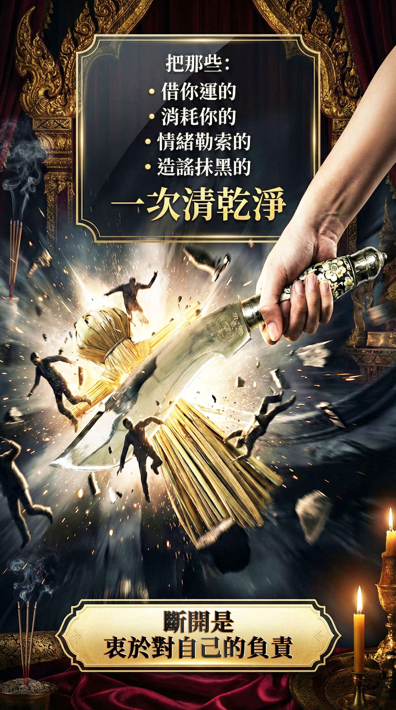 開運NOW-【驚蟄打小人限定】滅魔刀 X 拉胡天神除厄運法門 產品說明