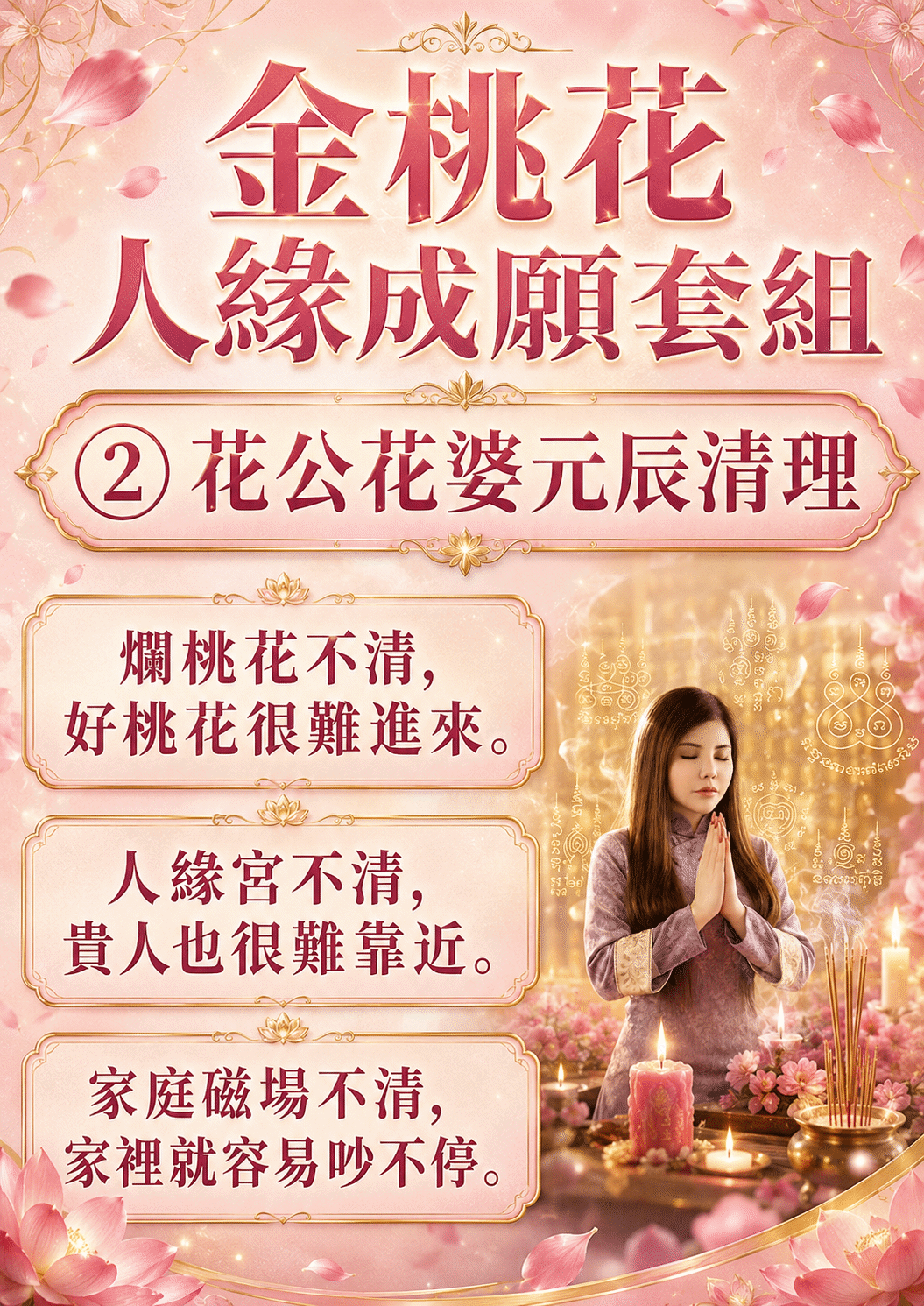 泰幸福-【世界煙供日】金桃花人緣成願套組 產品說明