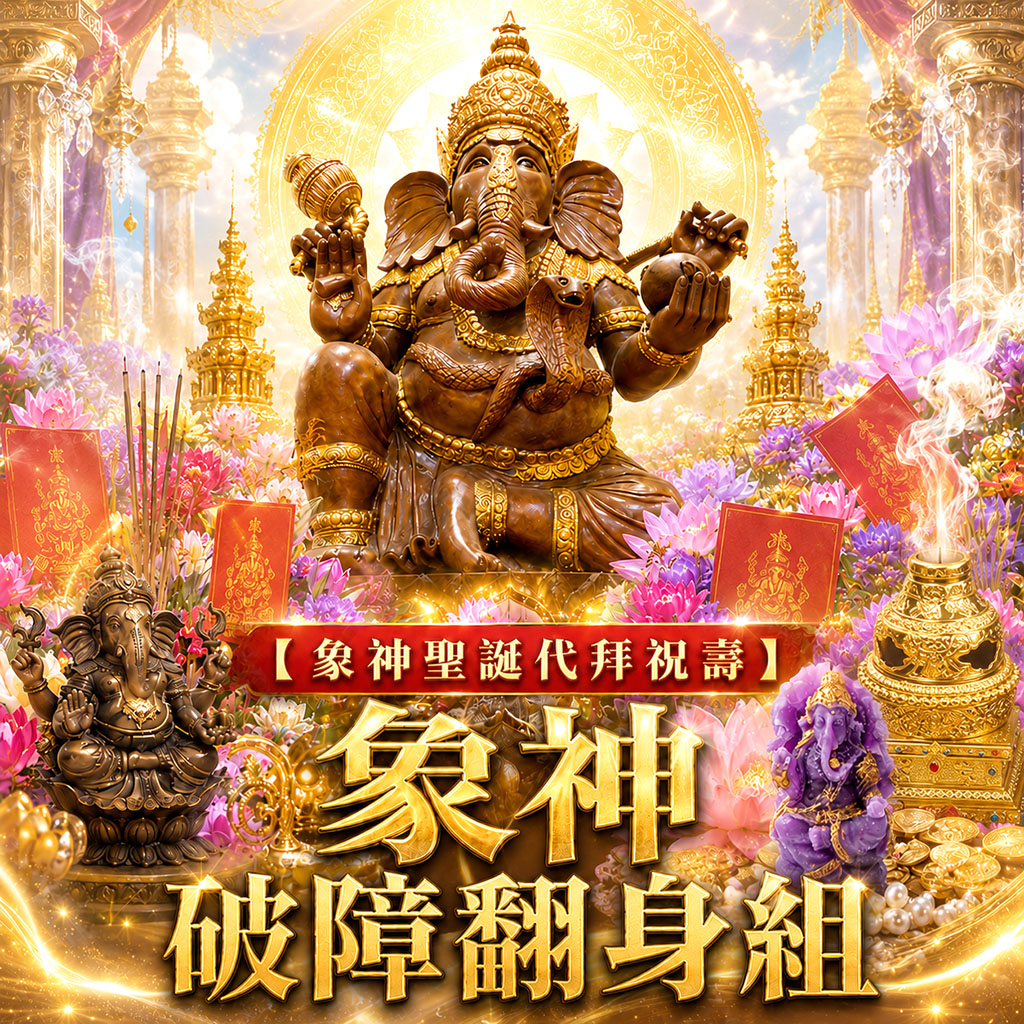 開運NOW-【象神聖誕代拜祝壽】象神破障翻身組 產品說明