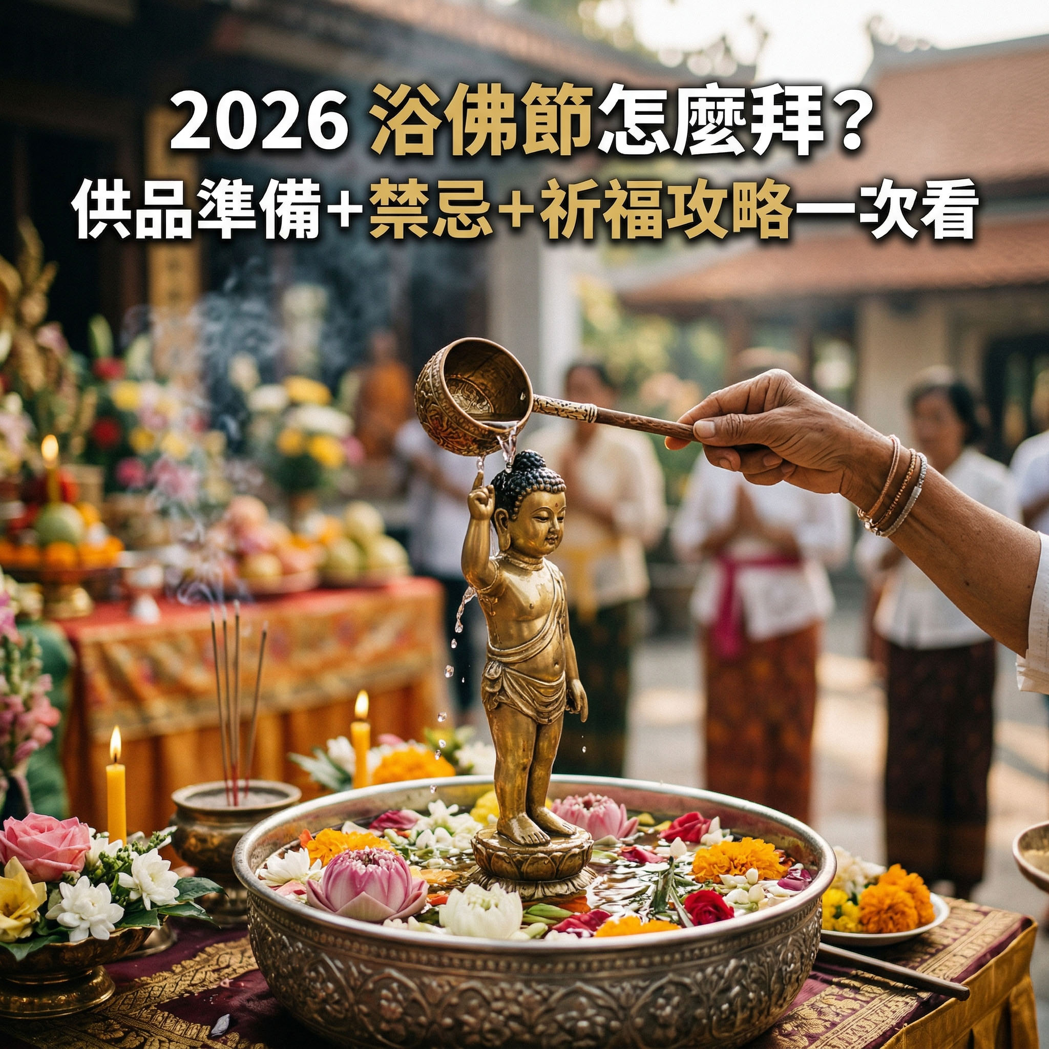 【泰好學】2026 浴佛節怎麼拜？供品準備＋禁忌＋祈福攻略一次看