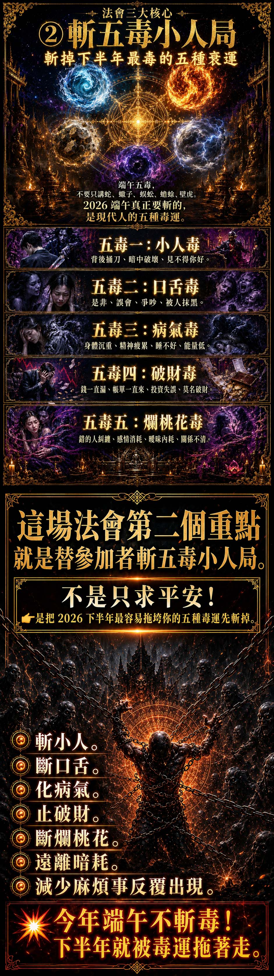 開運NOW-【塔拱寺・端午火庫開財・五毒退散大法會】大眾版 產品說明