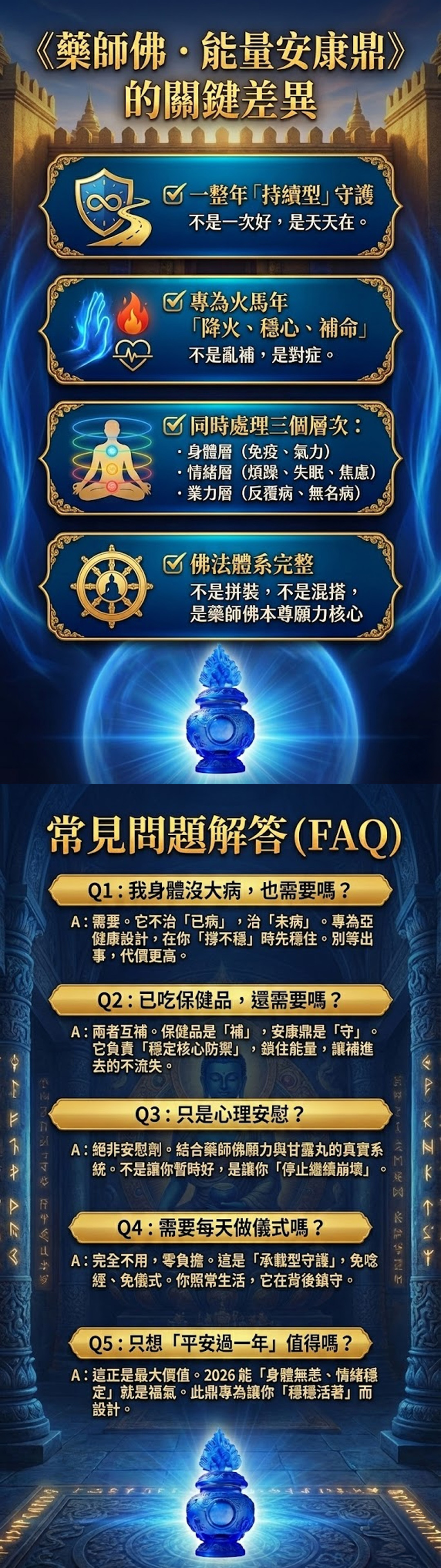 大辣天后宮-藥師佛．能量安康鼎 產品說明