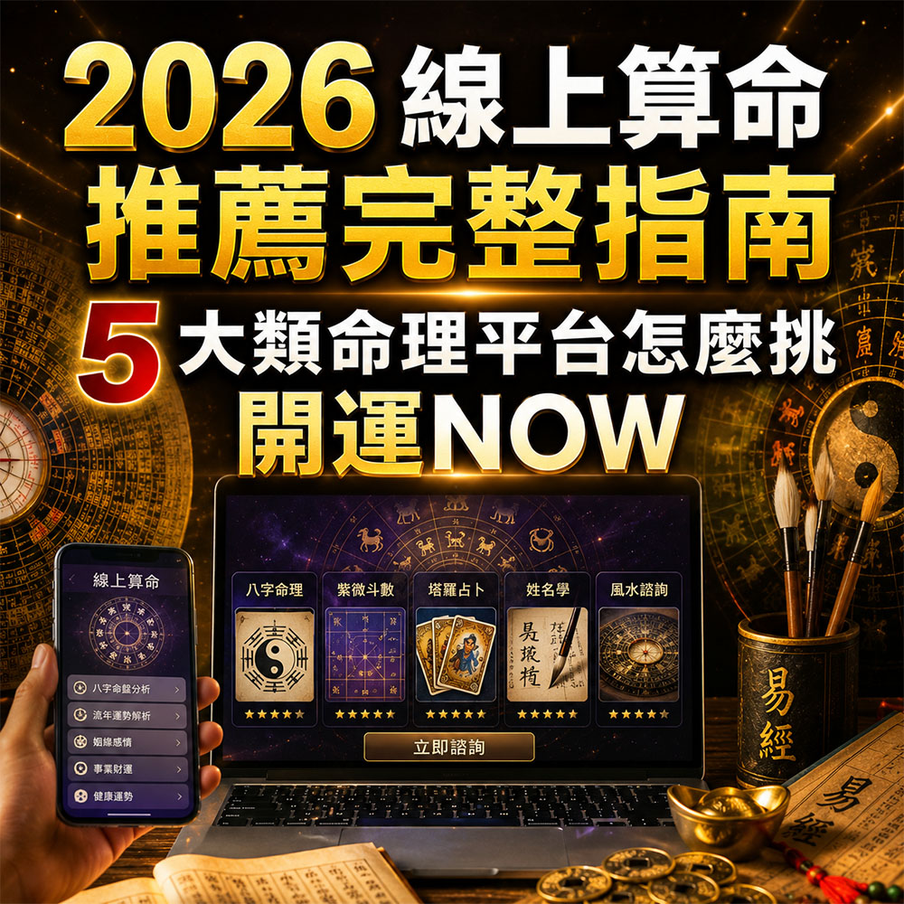 【泰好運】2026 線上算命推薦完整指南｜5 大類命理平台怎麼挑｜開運NOW