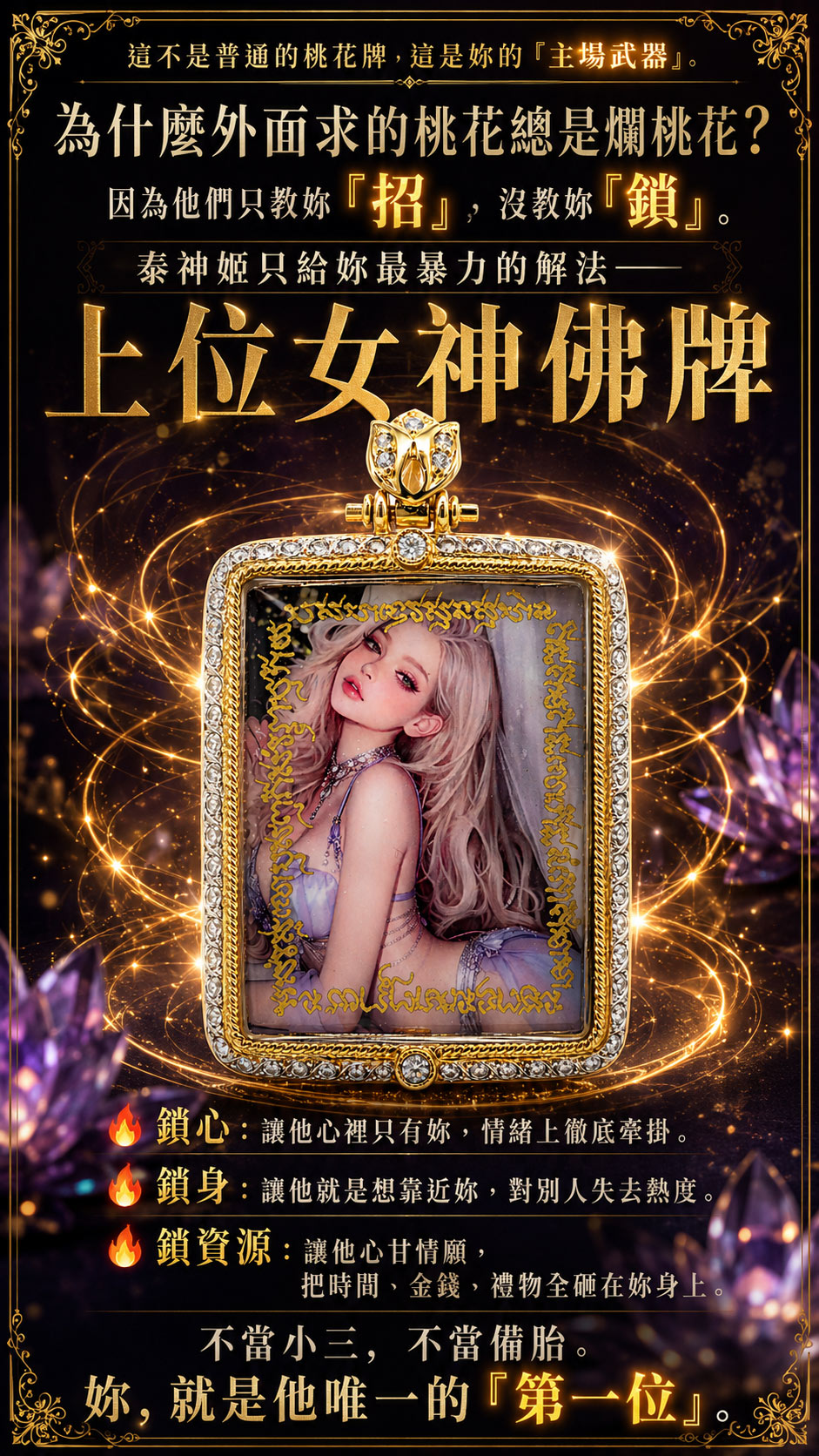 開運NOW-【女王氣場】上位女神佛牌-預購 產品說明
