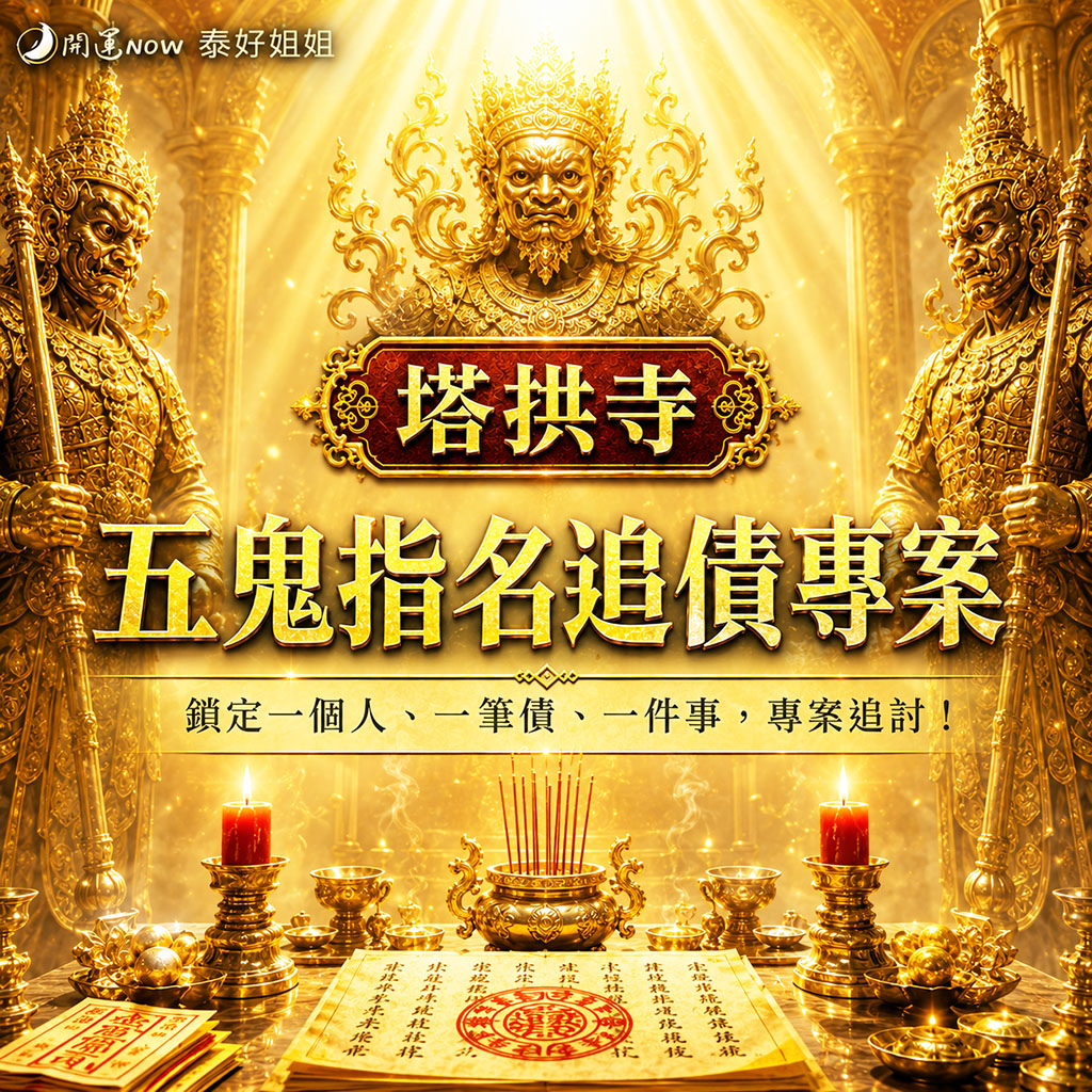 泰幸福-【塔拱寺五鬼討債術】指名追債專案