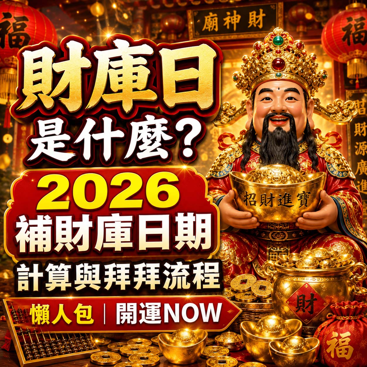 【泰好學】財庫日是什麼？2026 補財庫日期計算與拜拜流程懶人包｜開運NOW