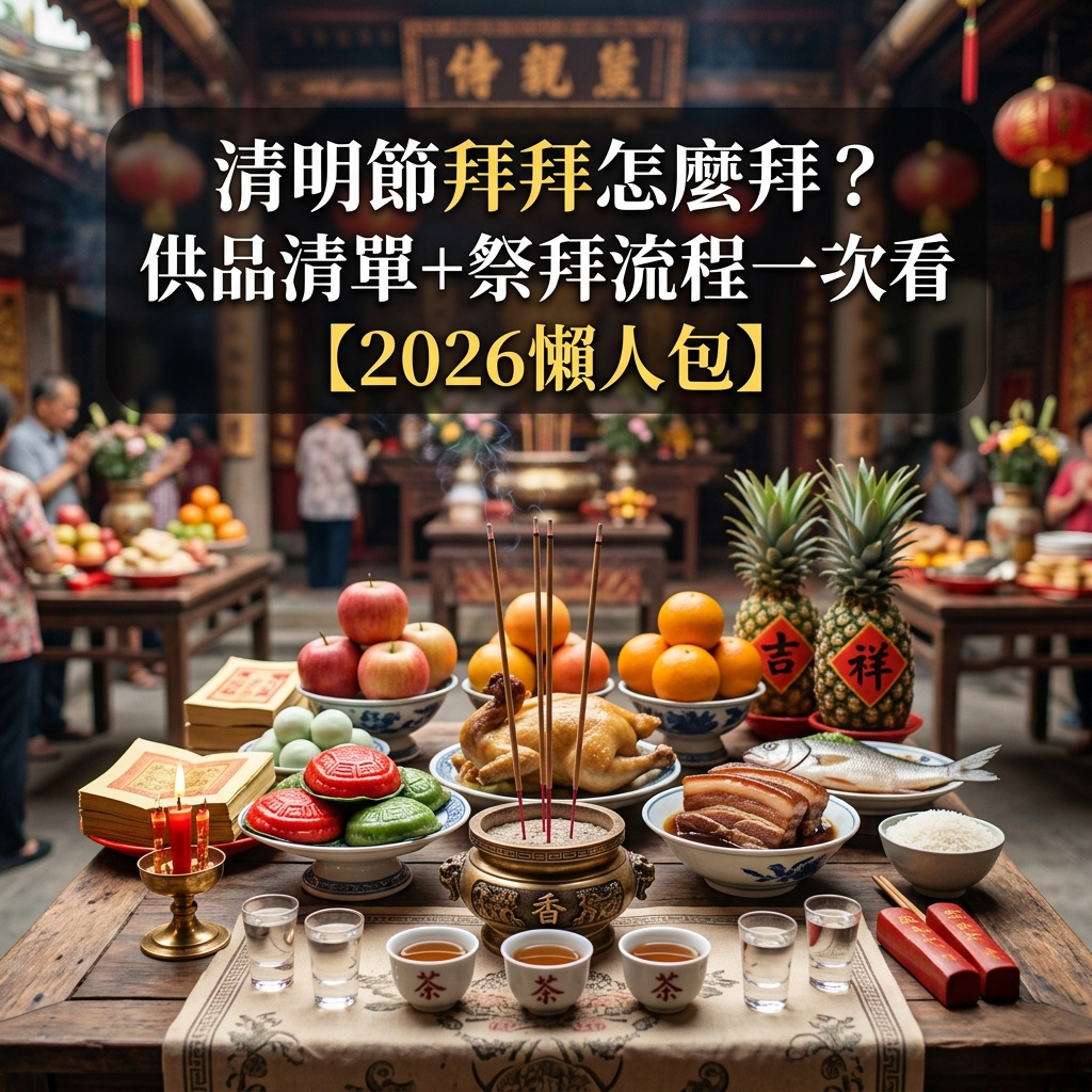 【泰好學】清明節拜拜怎麼拜？供品清單＋祭拜流程一次看【2026 懶人包】