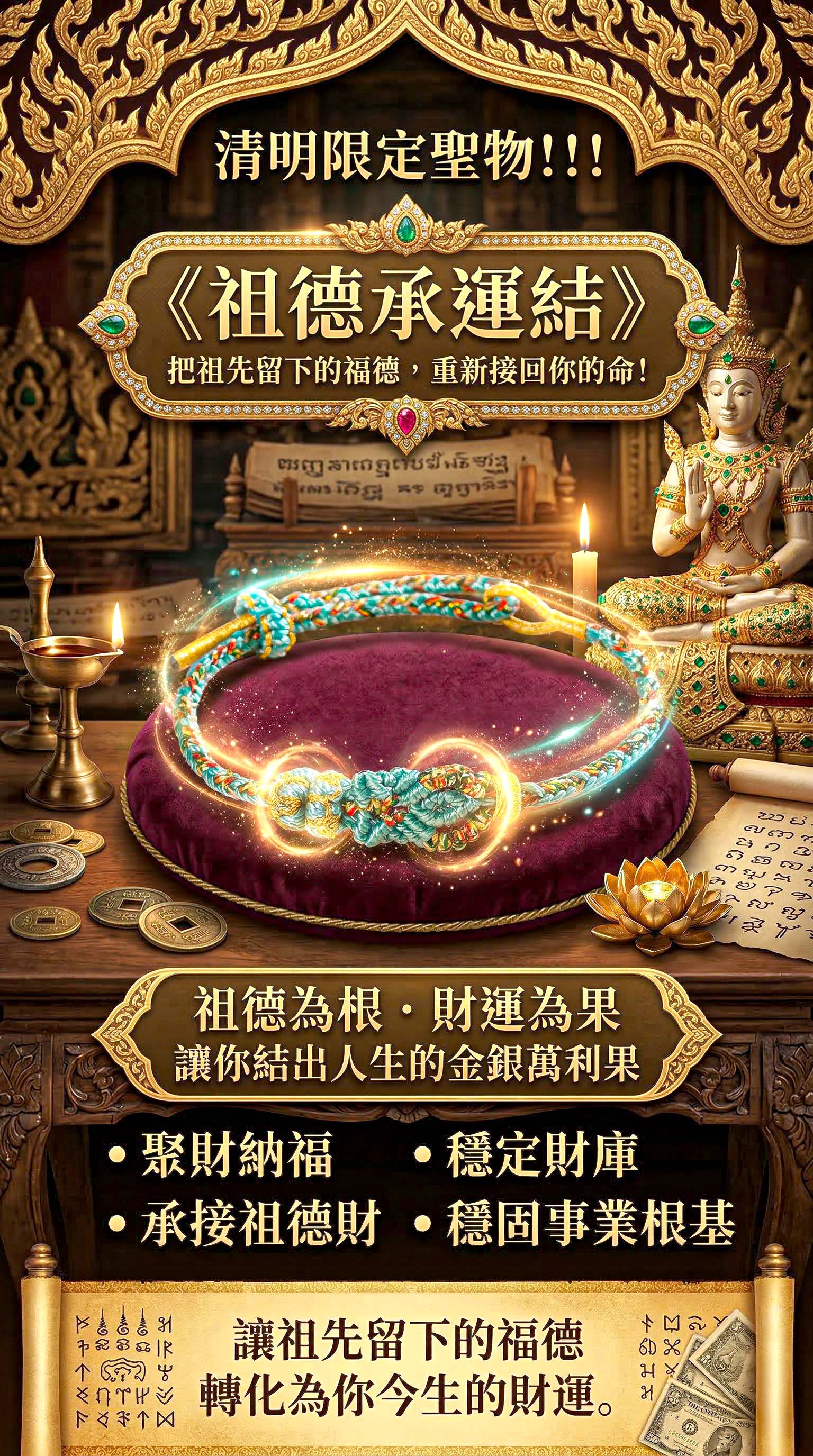 開運NOW-丙午年清明限定聖物《祖德承運結》 產品說明