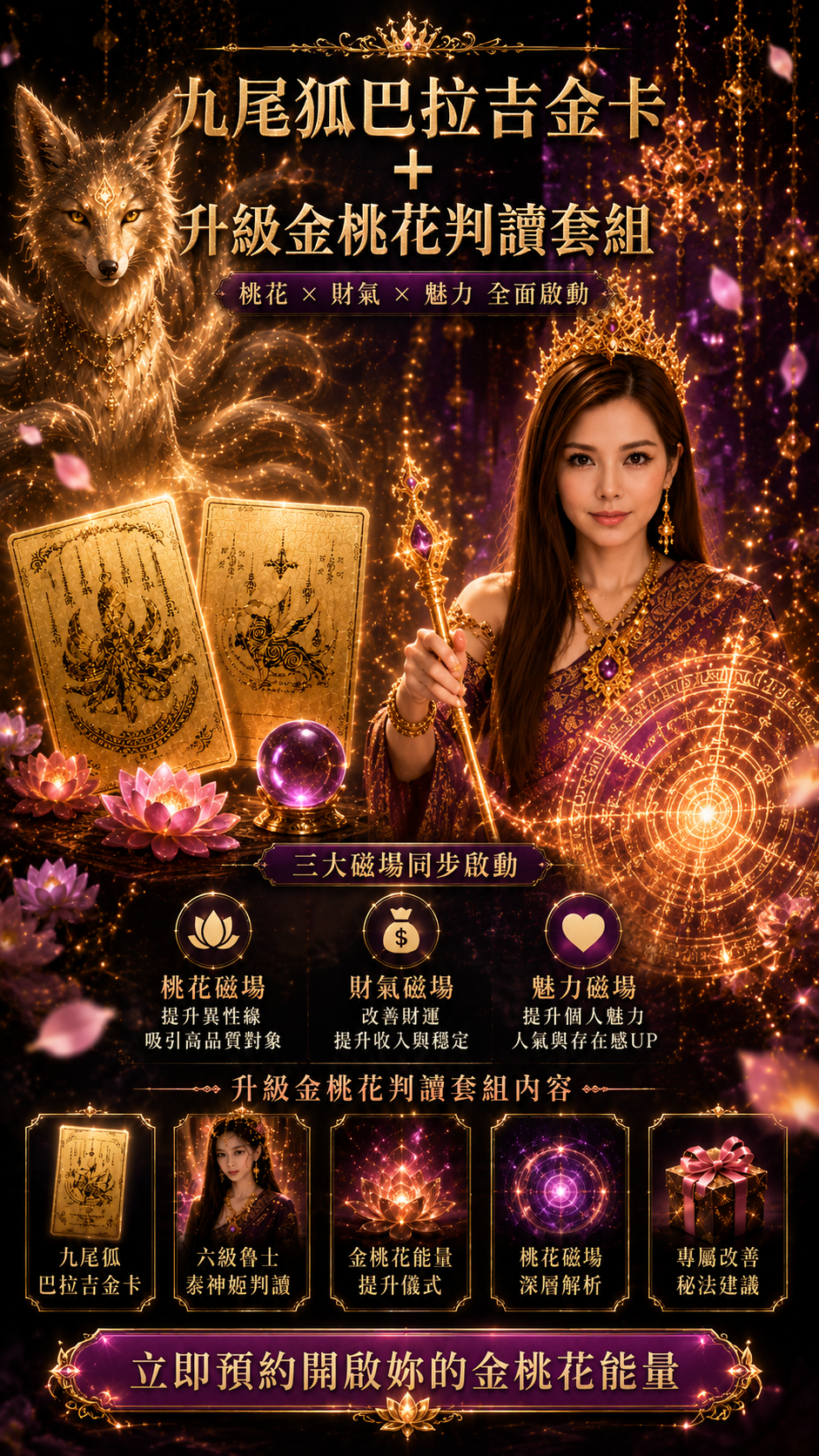 開運NOW-泰神姬金桃花判讀套組 產品說明