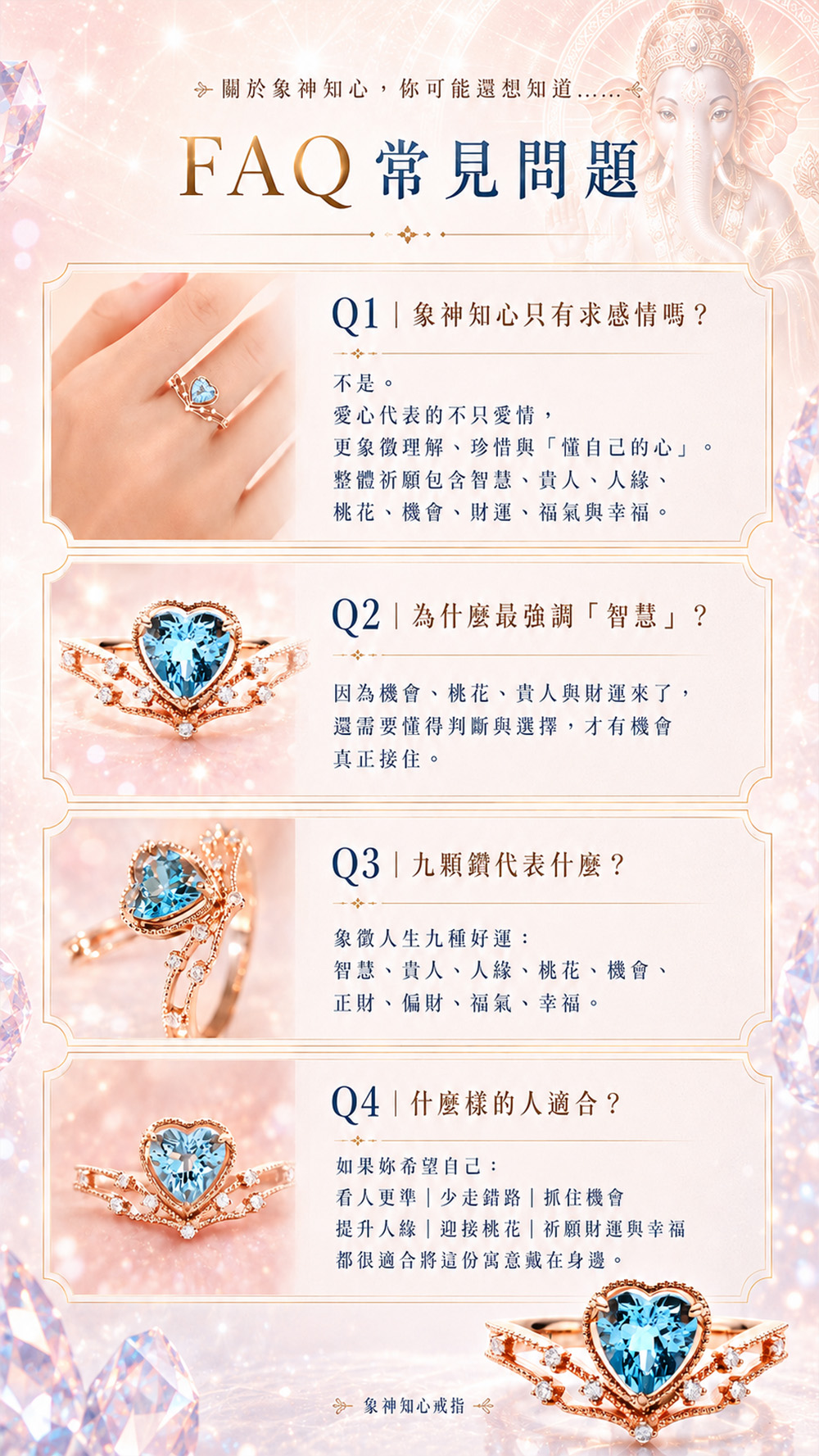 開運NOW-【象神聖誕】象神知心戒指-預購 產品說明