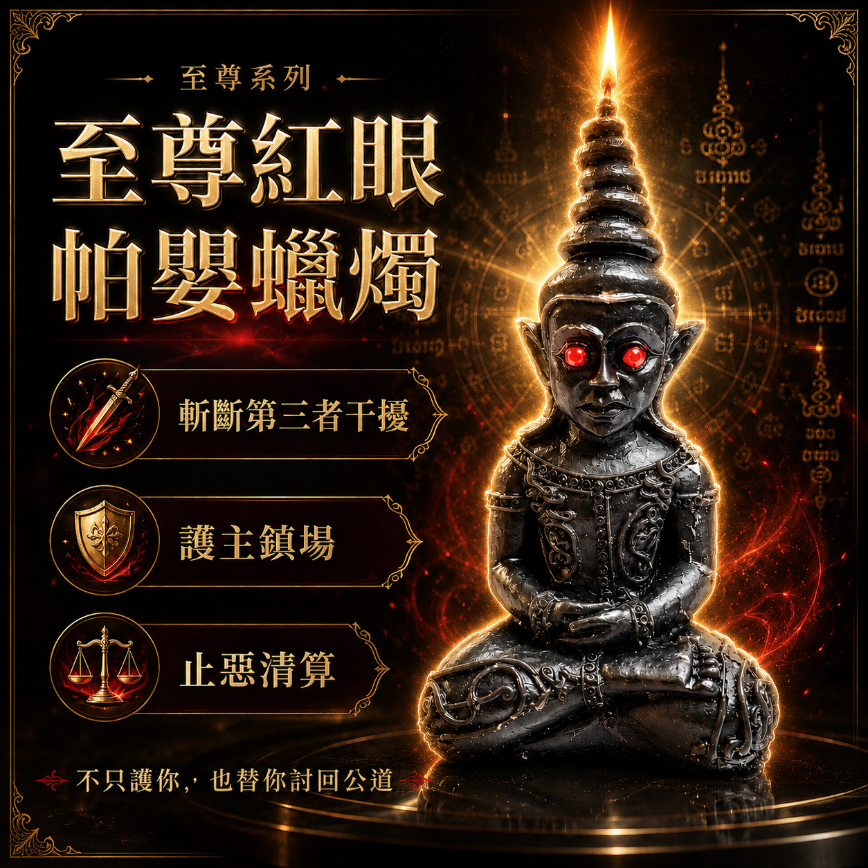 開運NOW-至尊紅眼帕嬰蠟燭