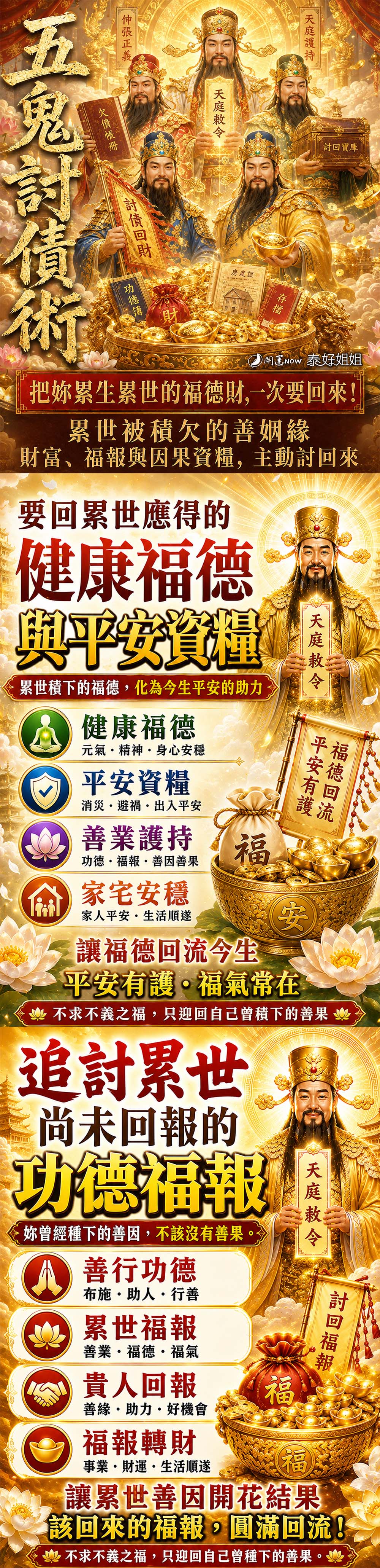 開運NOW-【塔拱寺五鬼討債術】健康因果債 產品說明