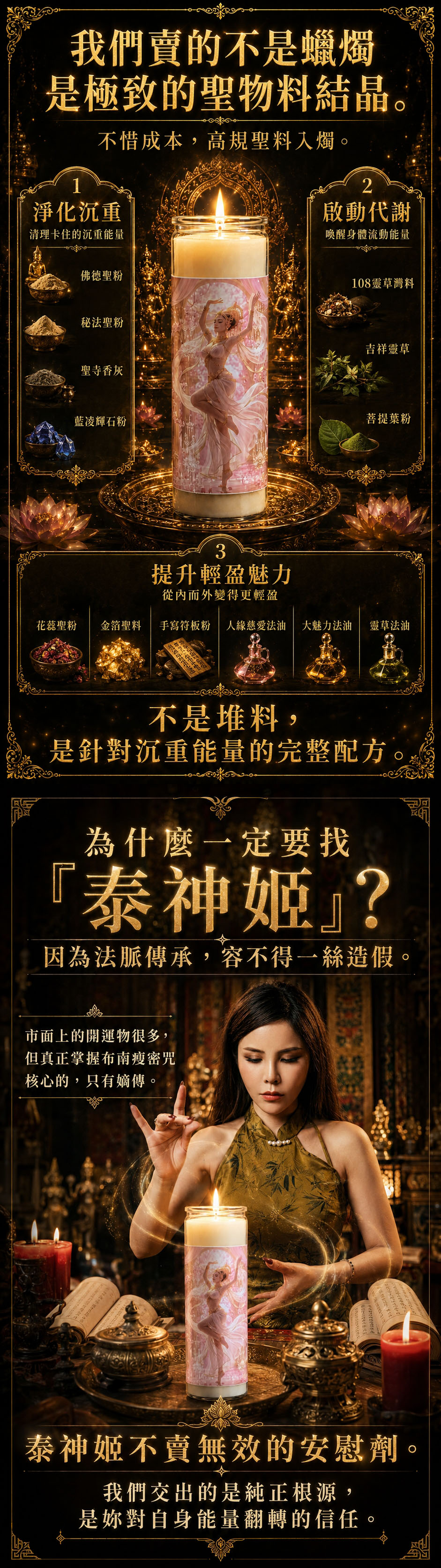 開運NOW-【全球獨家】七神護持布南瘦女神蠟燭 產品說明