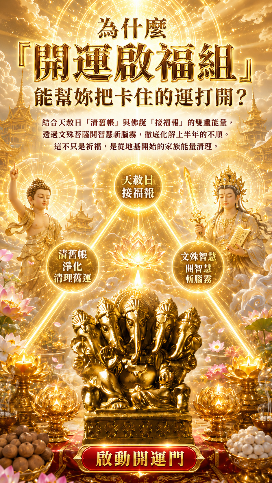 開運NOW-【天赦日翻身大禮包】開運啟福組 產品說明