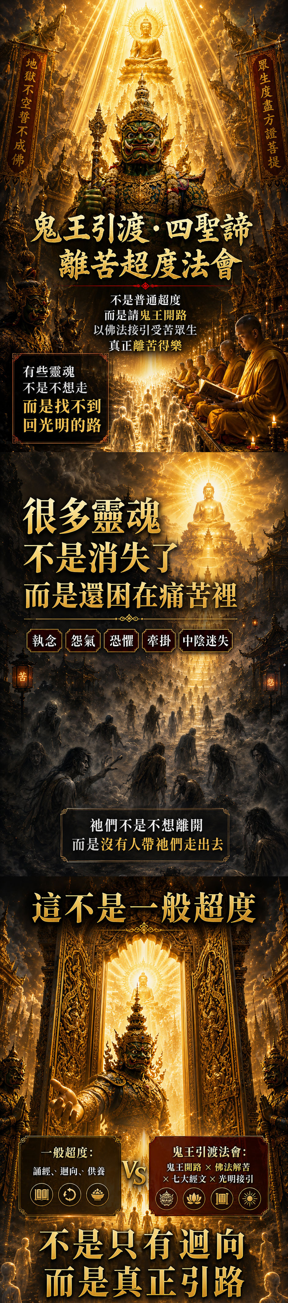 泰幸福-鬼王引渡・四聖諦離苦超渡法會 產品說明